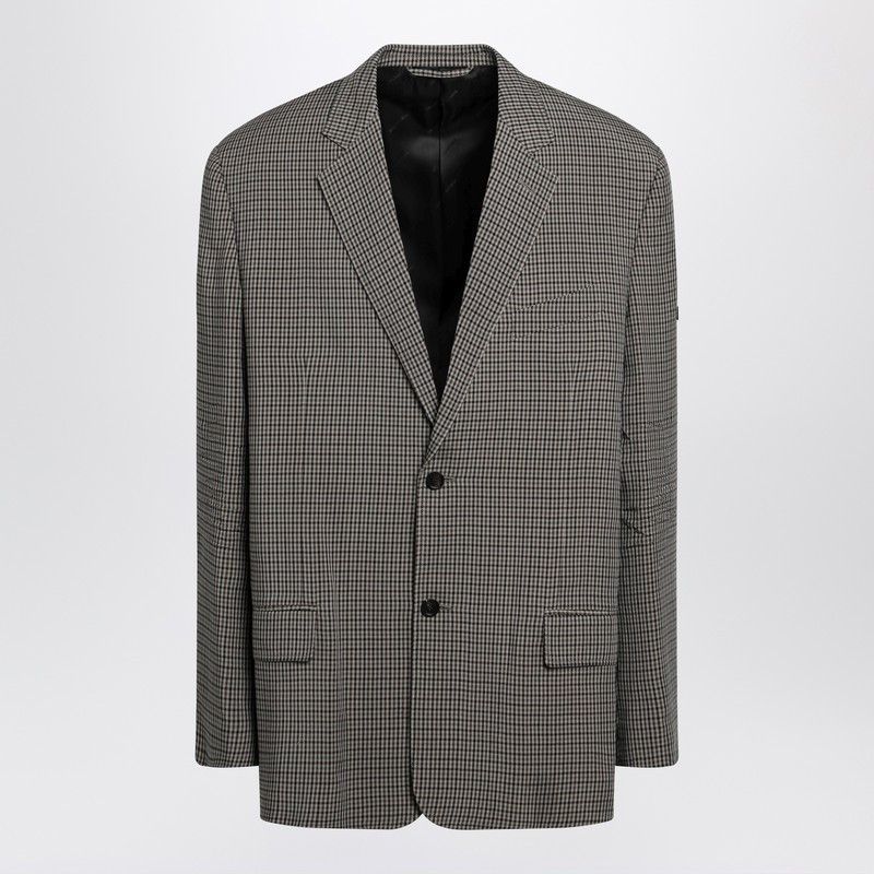 Balenciaga Balenciaga Khaki And Brown Gingham Jacket Size US M / EU 48-50 / 2 - 1 Thumbnail
