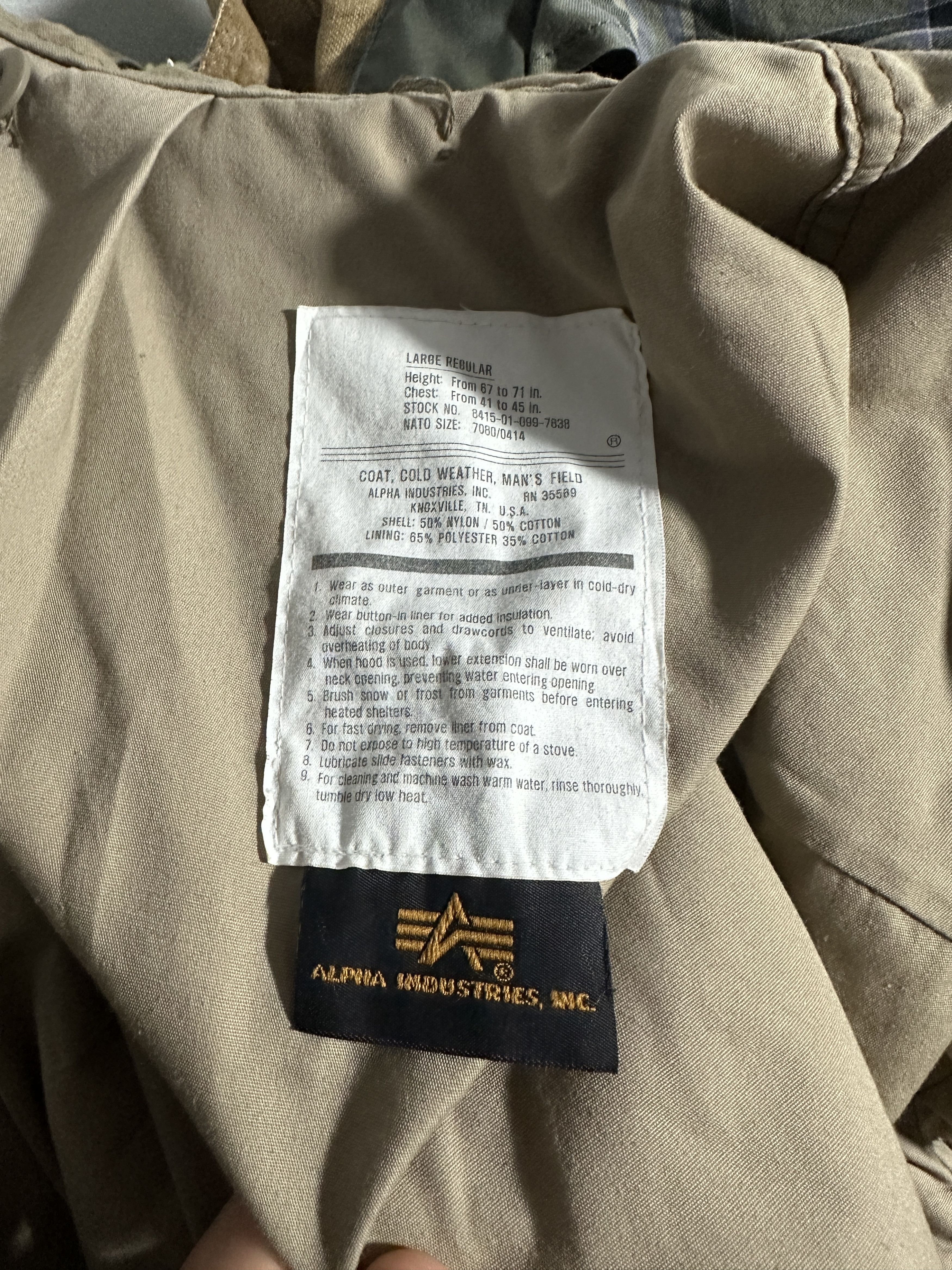 Alpha Industries Alpha Industries Military Nato Trench Field Jacket Size L Size US L / EU 52-54 / 3 - 15 Thumbnail