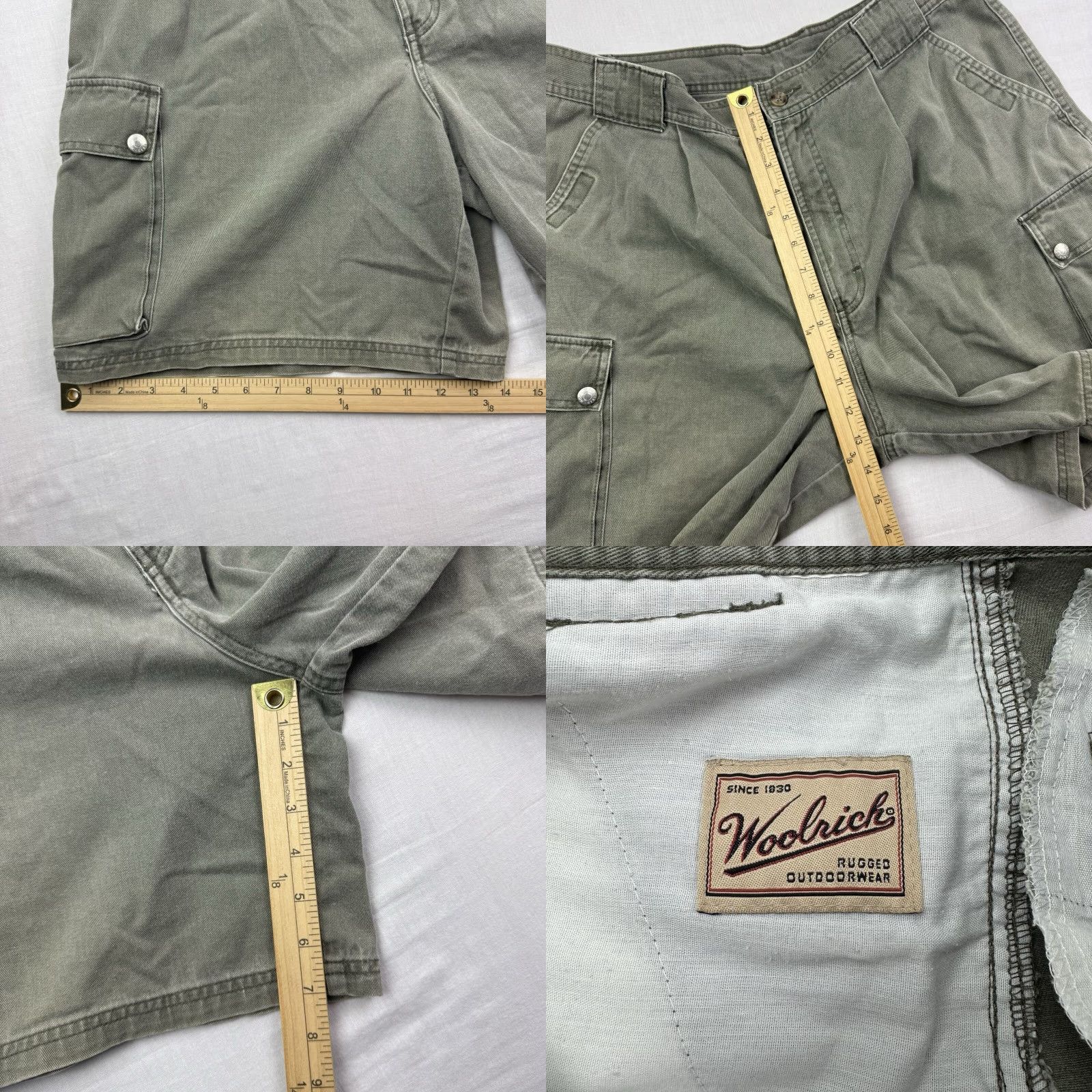 Vintage VINTAGE Woolrich Cargo Shorts Adult 32 Green Tech Grunge Y2K Pockets Mens Size US 32 / EU 48 - 8 Thumbnail