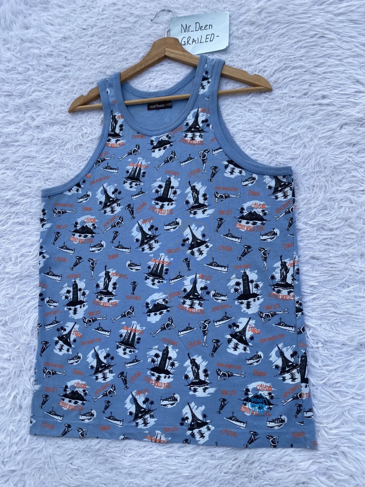 Stussy Rare Vintage Stussy World Tour Summer Cruze Singlet Size US M / EU 48-50 / 2 - 3 Thumbnail