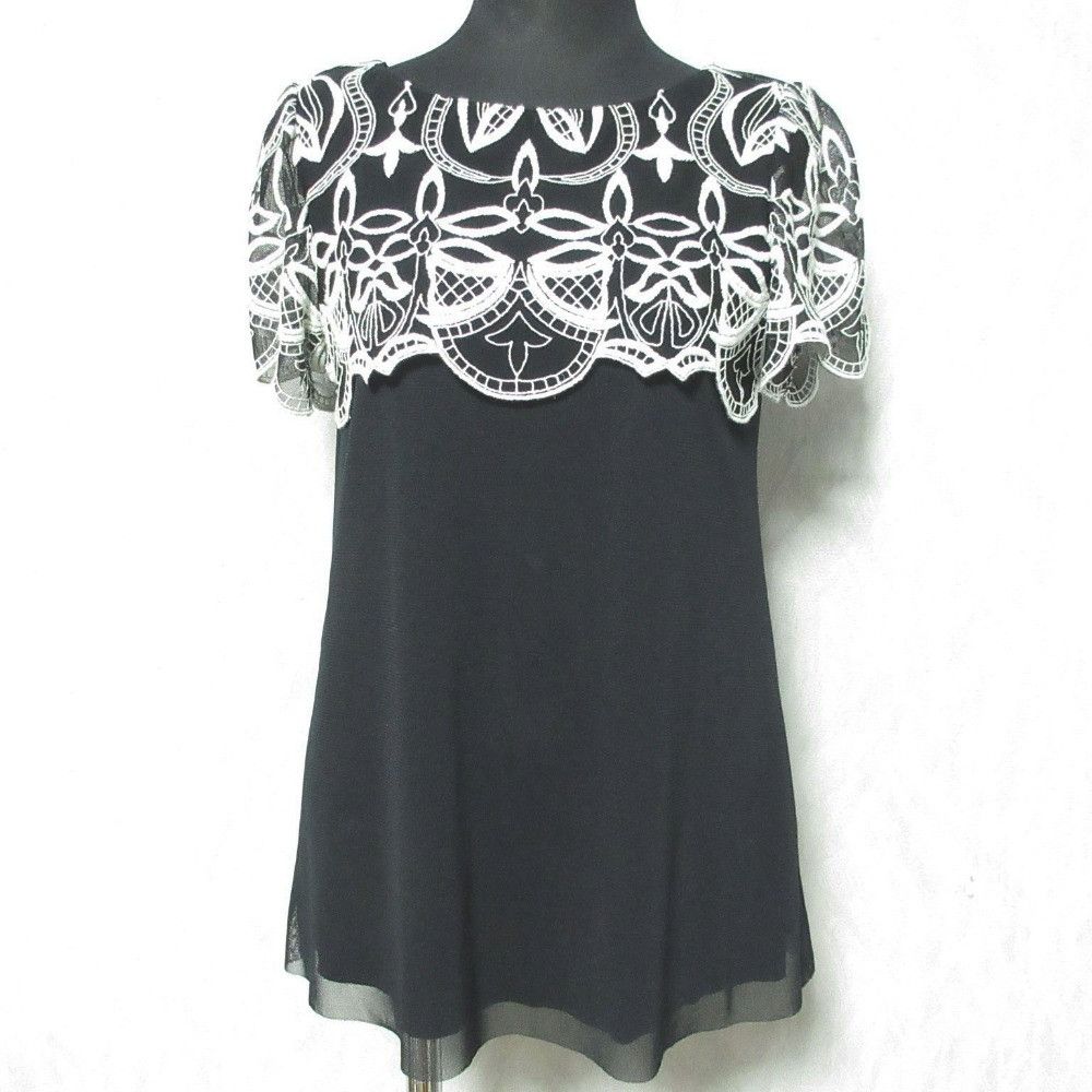 Other Other VIVIENNE TAM Lace Power Net Blouse Textile Tops DUTY FREE for USA Size ONE SIZE - 1 Thumbnail