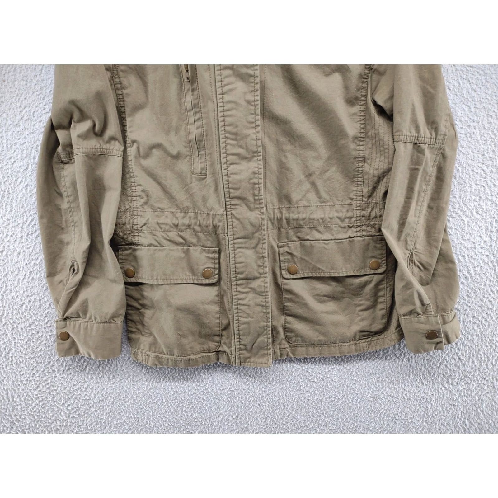 Vintage Le3no Green Full Zip Jacket Women's Medium Military Style Outdoor Safari Size M / US 6-8 / IT 42-44 - 2 Thumbnail