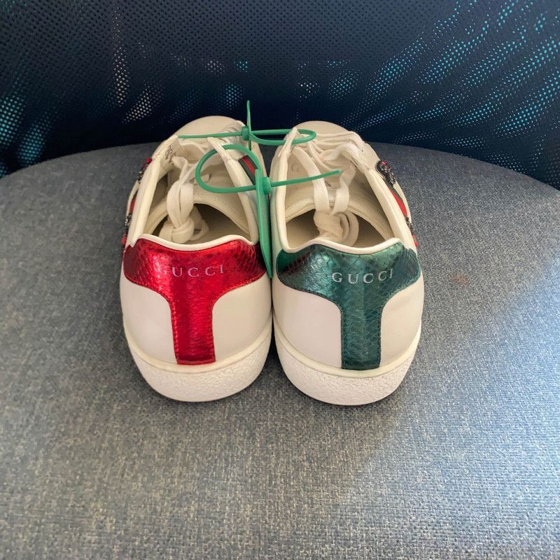 Gucci Gucci Ace Embroidered White Sneakers - Size US 9.5 / EU 42-43 - 3 Thumbnail