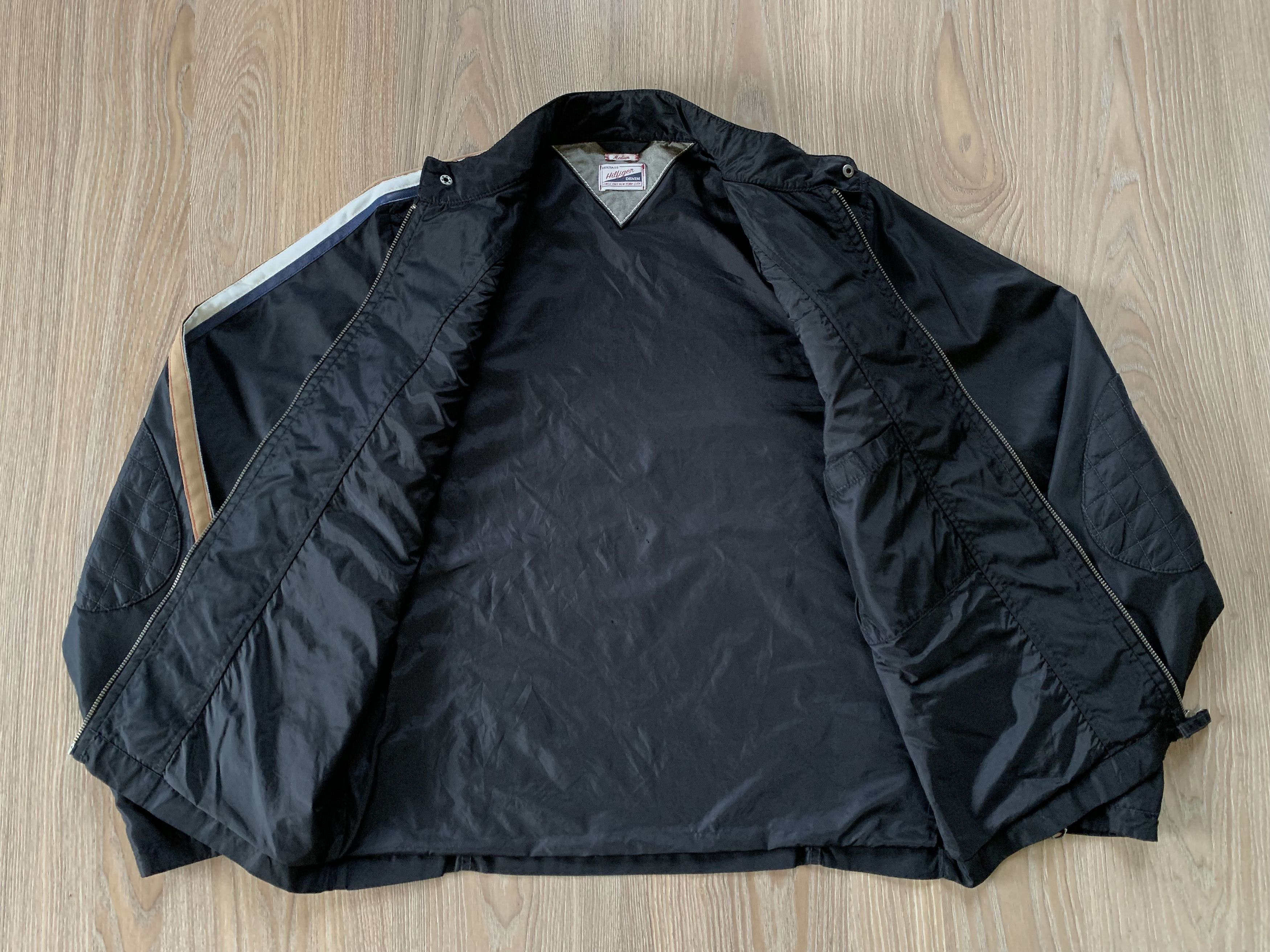Tommy Hilfiger × Vintage Tommy Hilfiger Denim Black Zip Windbreaker Jacket Size US M / EU 48-50 / 2 - 4 Thumbnail