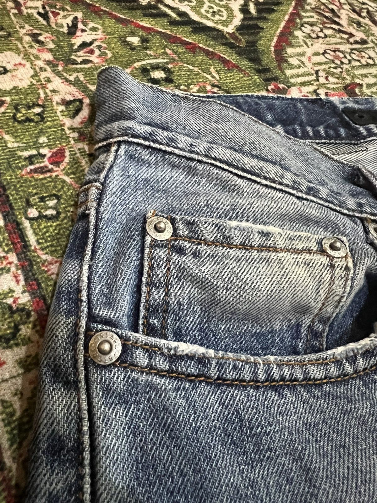 Designer × Stone Island Vintage Stone Island Faded Jeans Size US 29 - 6 Thumbnail