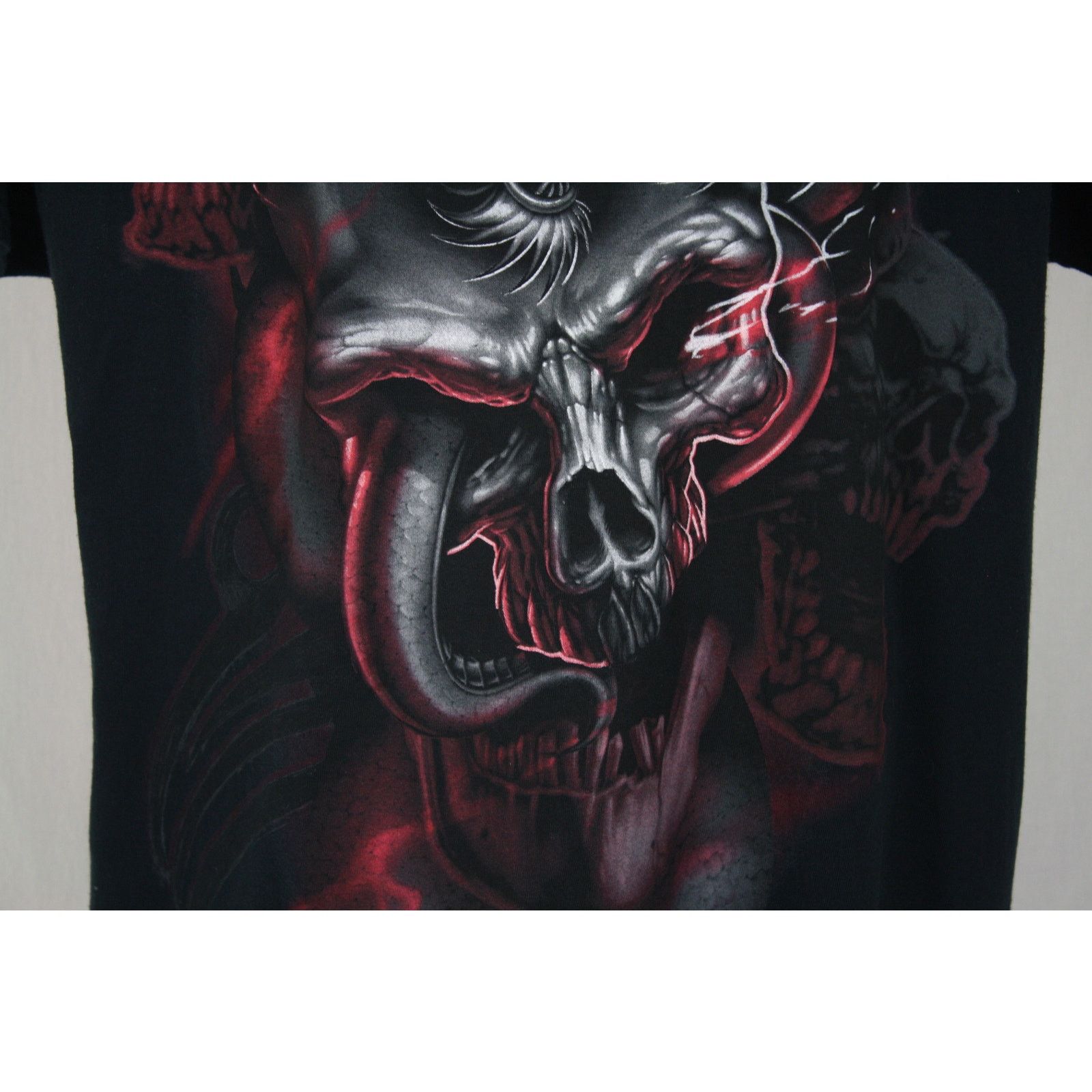 Liquid Blue × Vintage Y2K Skull Snake Dragon T Shirt Mens XL Goth Biker Grunge Size US XXL / EU 58 / 5 - 3 Thumbnail