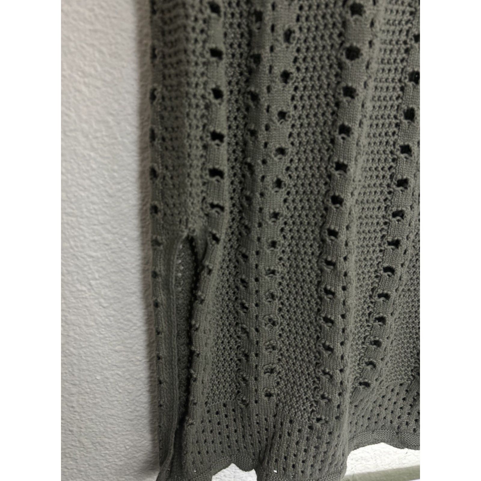 Vintage Aerie Dress Knit Olive Green Cotton Spaghetti Strap Long Womens M Size M / US 6-8 / IT 42-44 - 6 Thumbnail