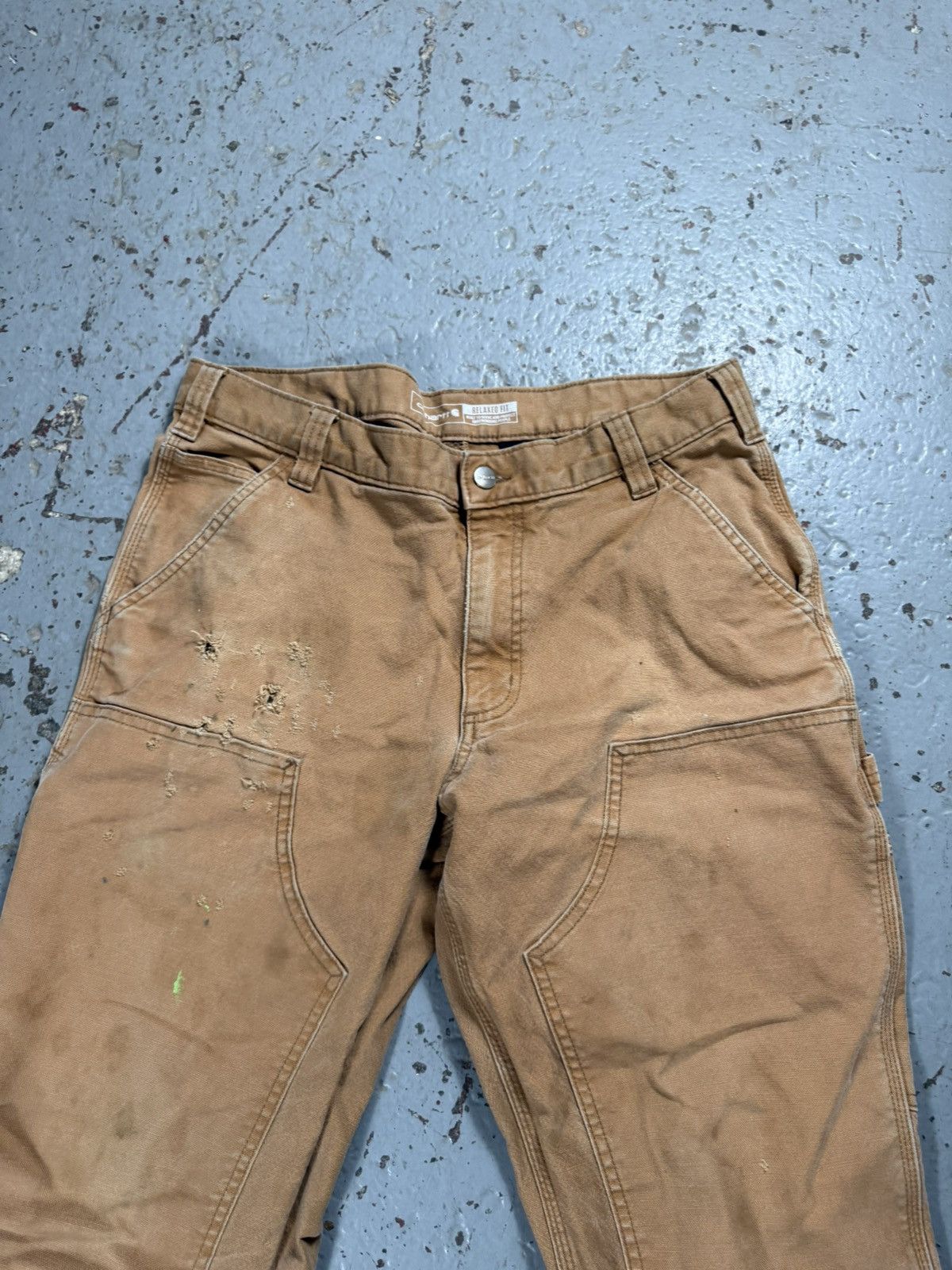 Carhartt Vintage Classic Beige Carhartt Distressed Double Knees Size US 32 / EU 48 - 4 Thumbnail