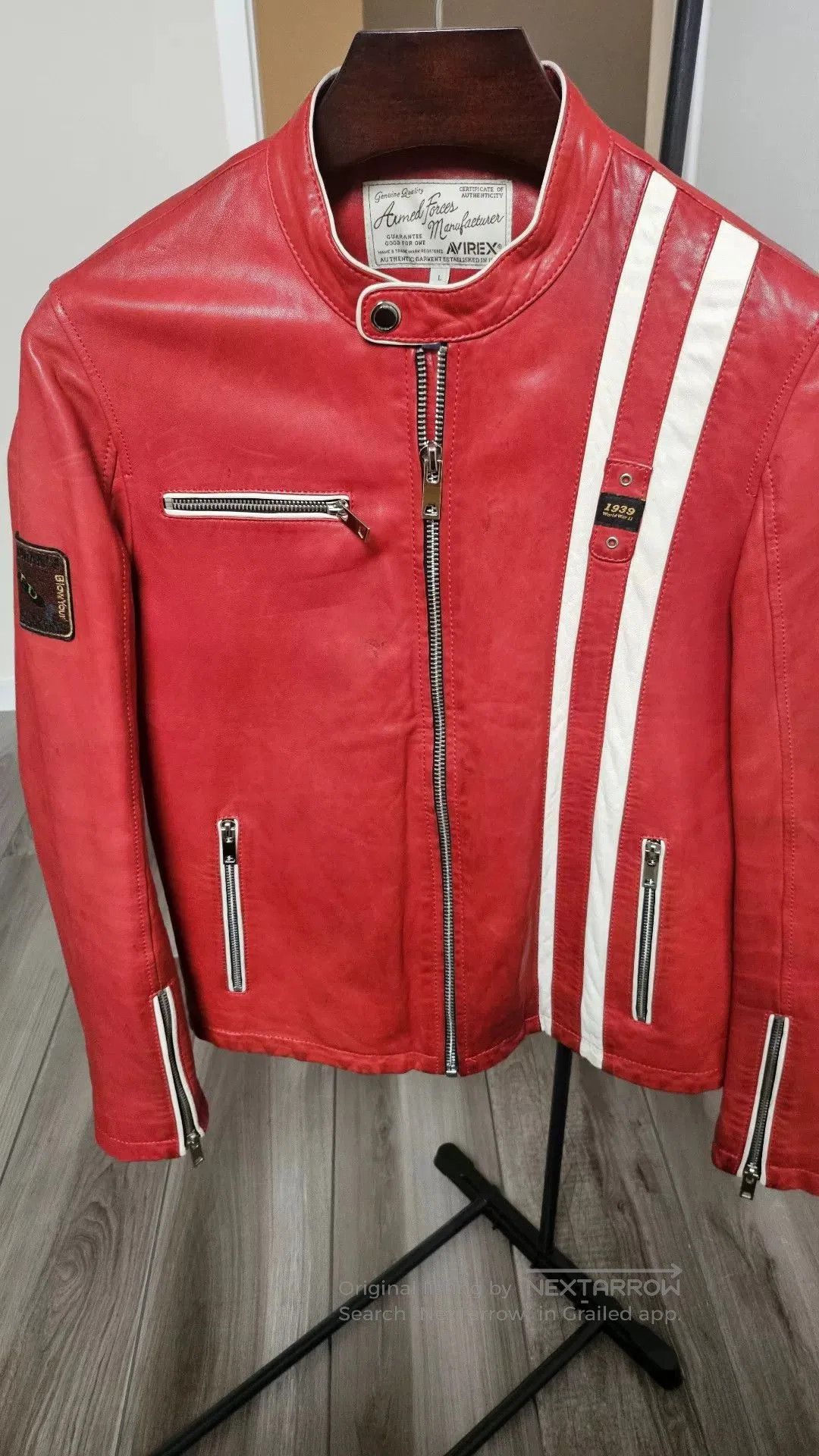 Avirex Avirex J100 Lambskin Moto Jacket. Size US L / EU 52-54 / 3 - 2 Thumbnail