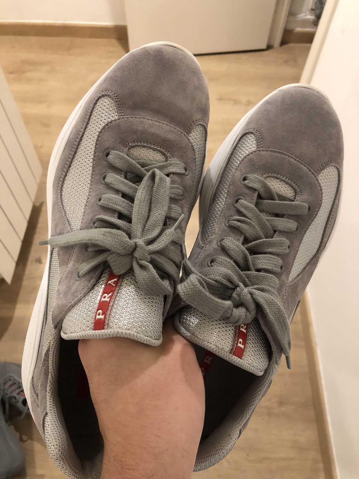 Prada Grey Prada Sneakers for Luna Rossa Size US 9 / EU 42 - 9 Thumbnail