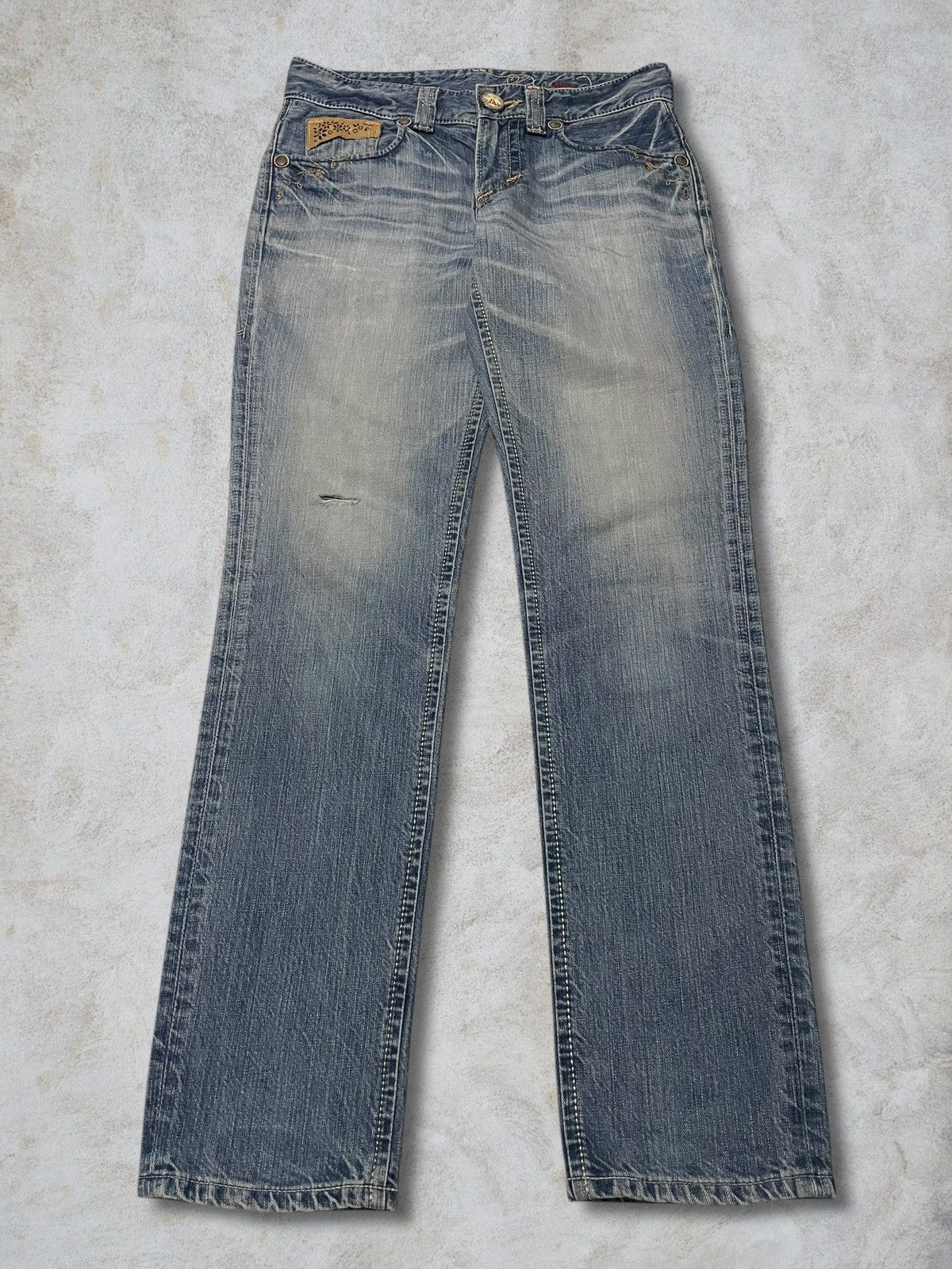 Edwin Vintage Edwin Blue Trip Tripping Multicolour Liner Wash Jean Size 31" - 1 Thumbnail