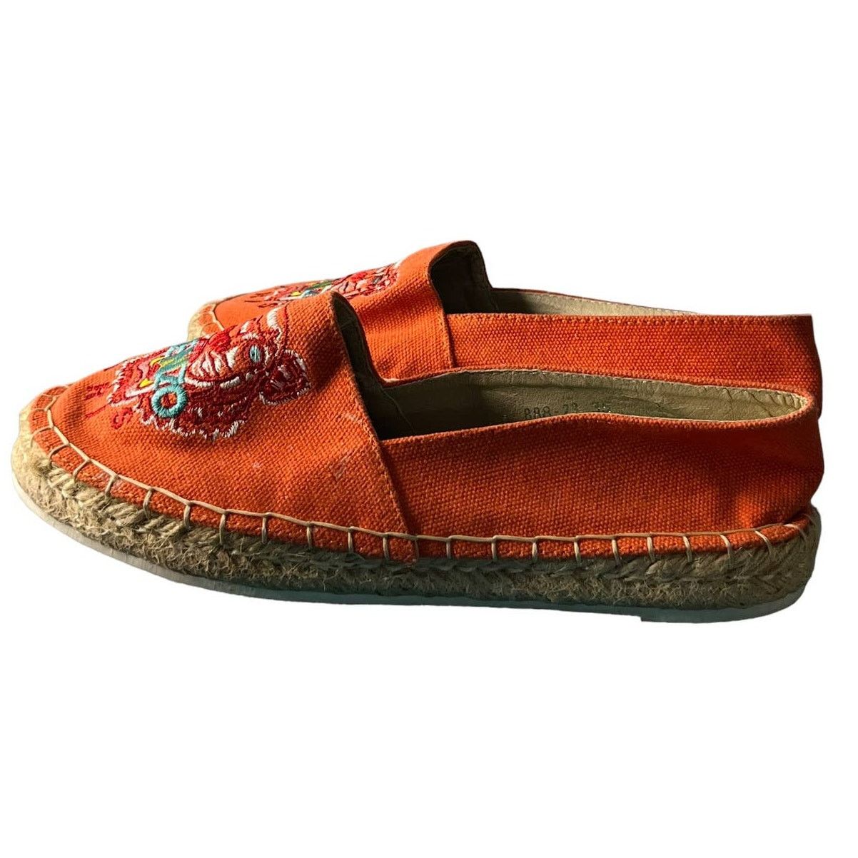 Kenzo Kenzo Tiger-Embroidered Orange Espadrille 35 (US SIZE 4) Size US 4 / IT 34 - 6 Thumbnail