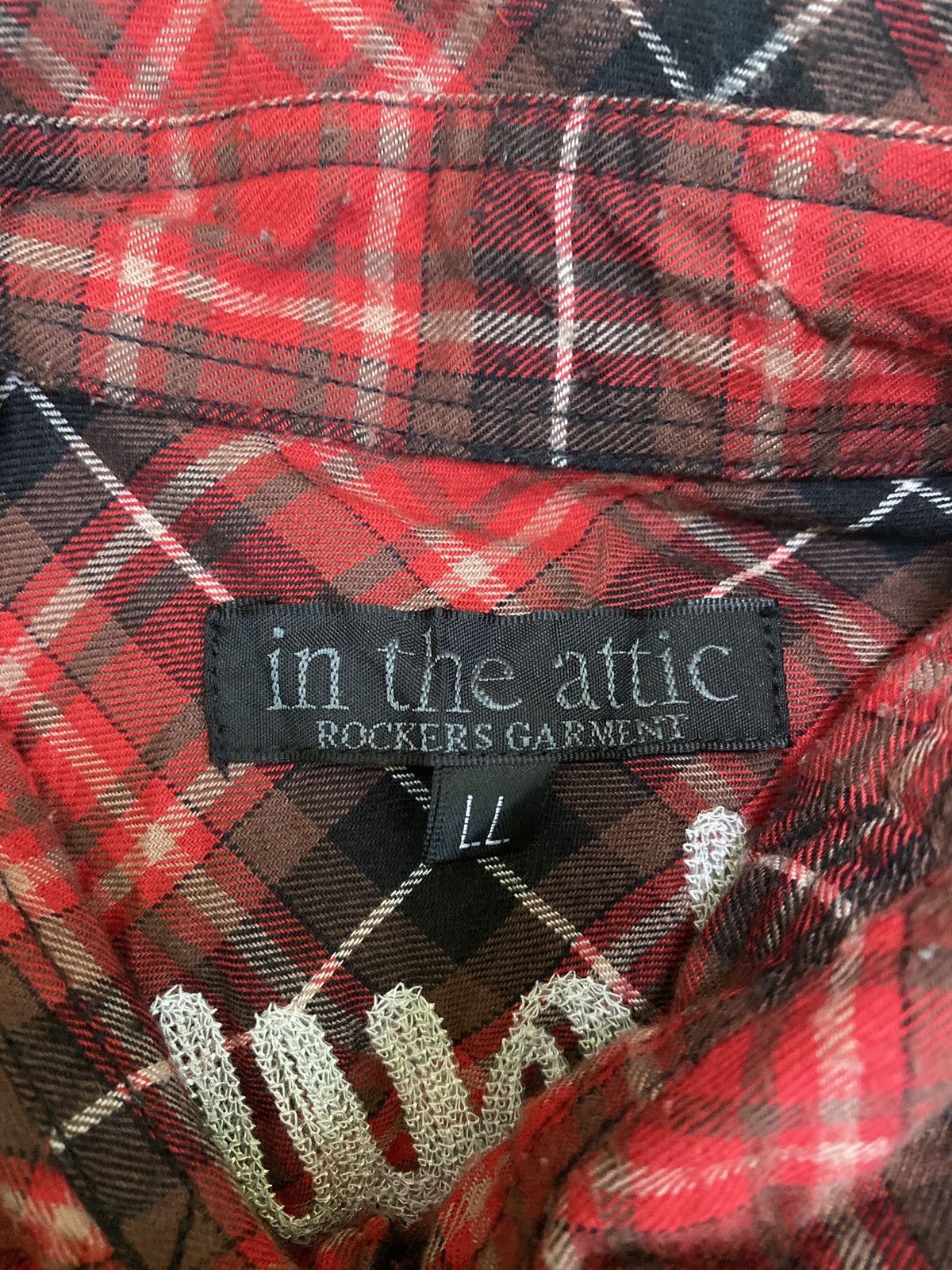 In The Attic Vintage In The Attic Tartan Plaid Embroidery Flannel Size US M / EU 48-50 / 2 - 12 Thumbnail