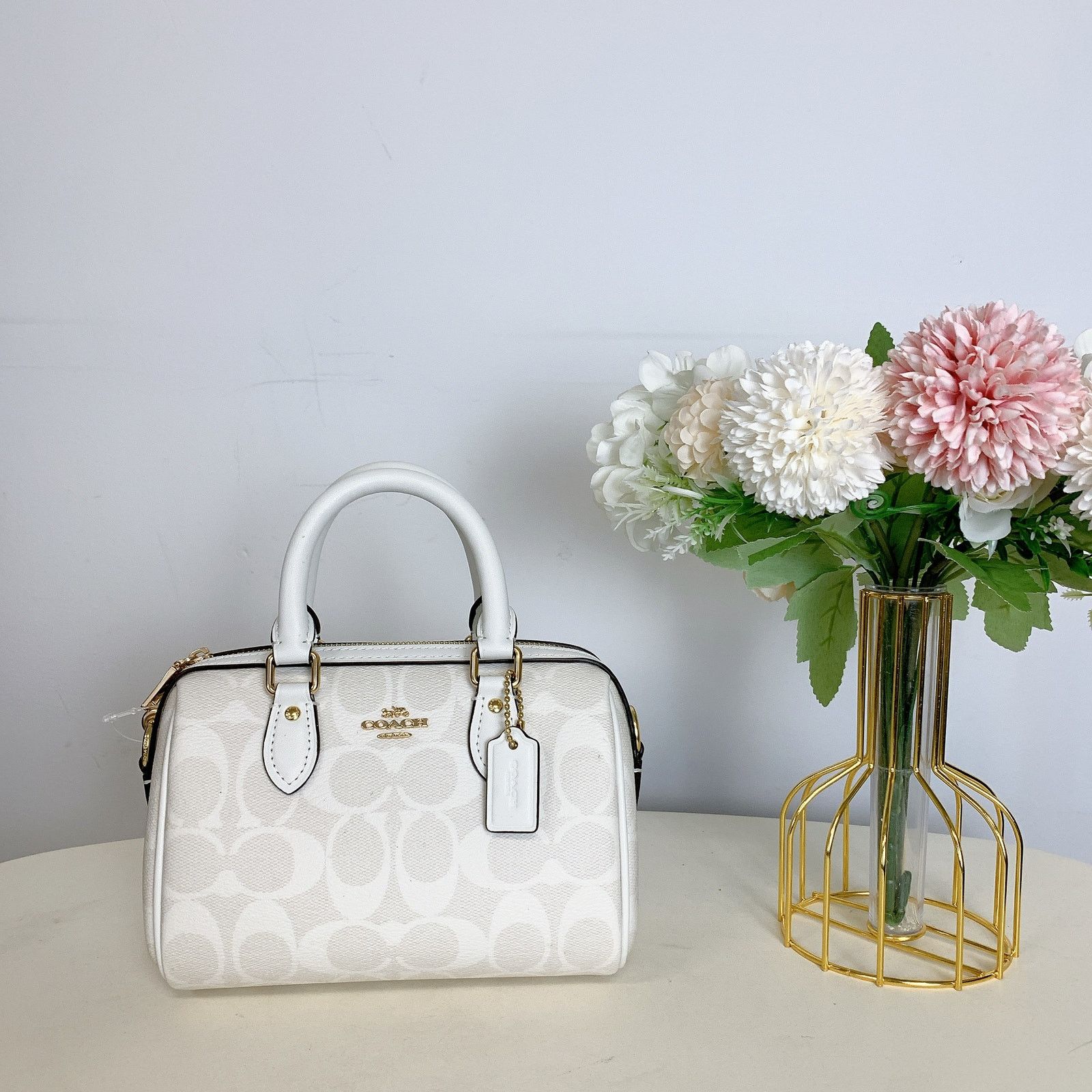 Coach Coach CS183 Mini Rowan Crossbody Signature IN Glacierwhite | Grailed