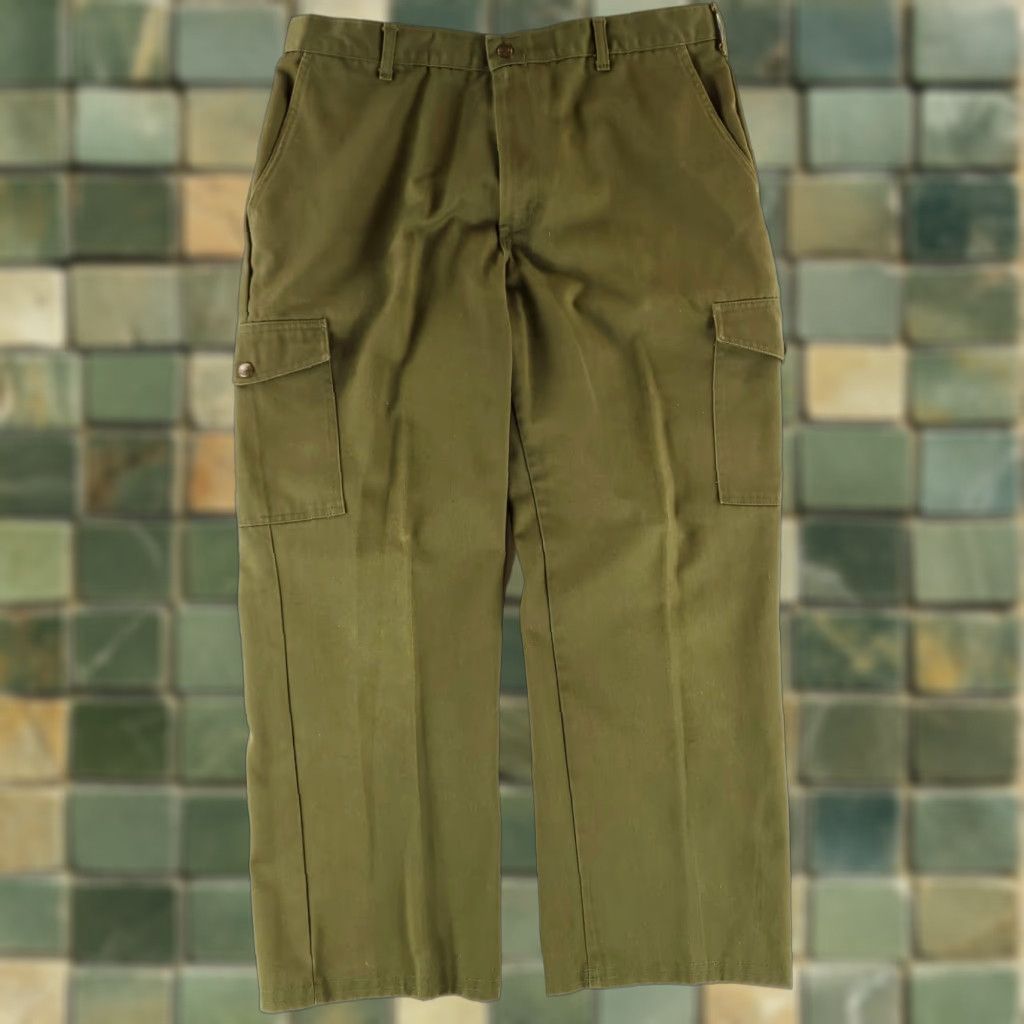 Vintage VINTAGE Boy Scouts of America Cargo Pants Olive Green Mens 36 Regular 36x29 Inseam 29 Cargo Green Mens 36 29 Olive Green Mens Cargo Pants Size US 36 / EU 52 - 1 Thumbnail