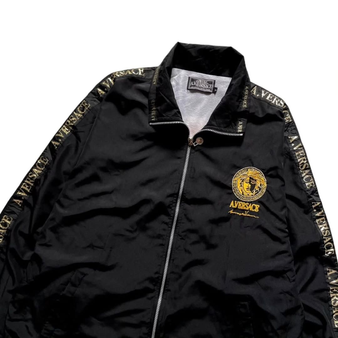 Versace Vintage Alfredo Versace Full Taped Big Logo Jacket Size US XL / EU 56 / 4 - 3 Thumbnail