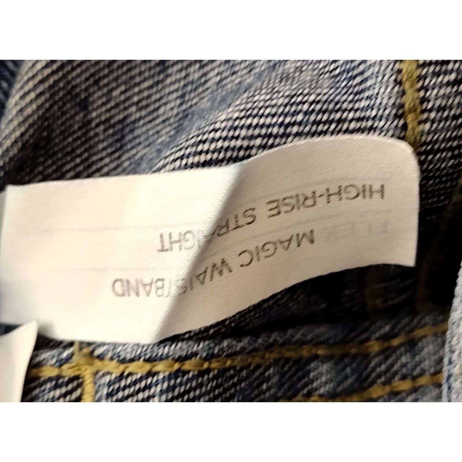 Vintage Unbranded Women's High Rise Straight Denim Jeans Size 14 Grey? Blue? Distressed, Dark Wash, online Size 36" / US 14 / IT 50 - 6 Thumbnail