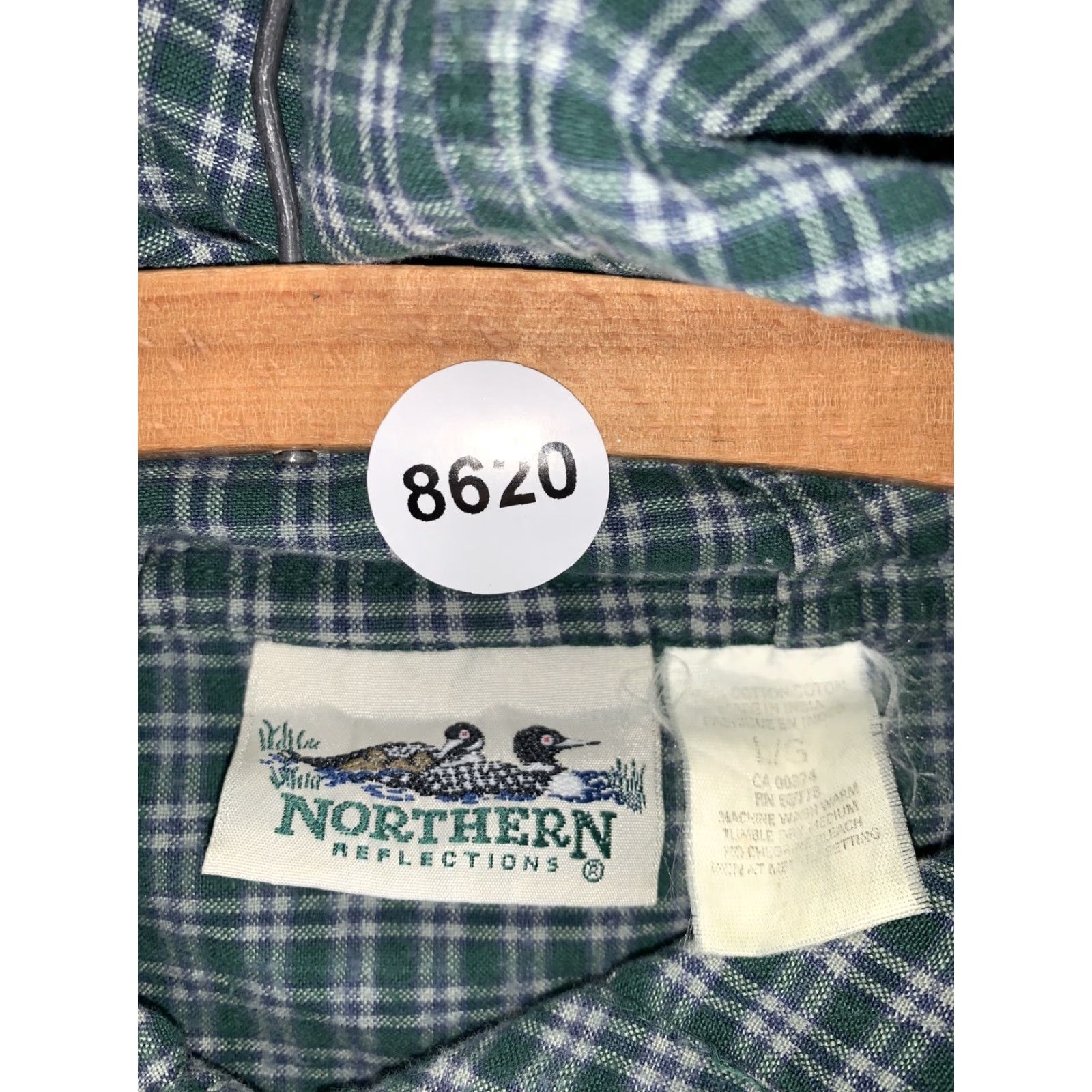 Northern Reflections VINTAGE Northern Reflections Shirt Plaid Green Sleeveless Hooded Womens Large L Shirt Size L / US 10 / IT 46 - 3 Thumbnail