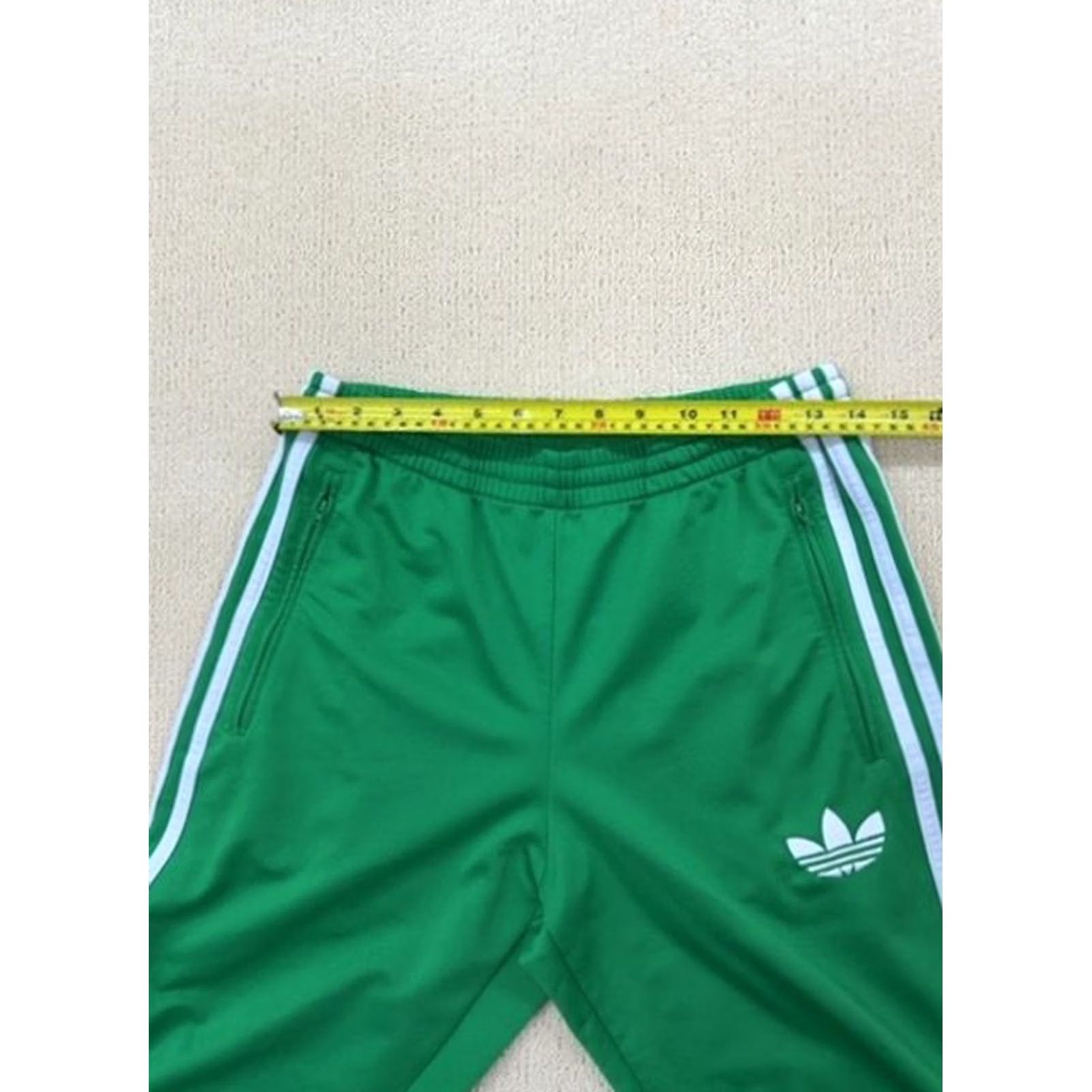 Adidas Adidas Originals Men's XS Track Pants Collegiate Green 3-Stripes Size US 27 - 6 Thumbnail