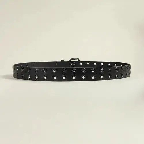 VIBE Black PU Leather Belt Size ONE SIZE - 2 Thumbnail