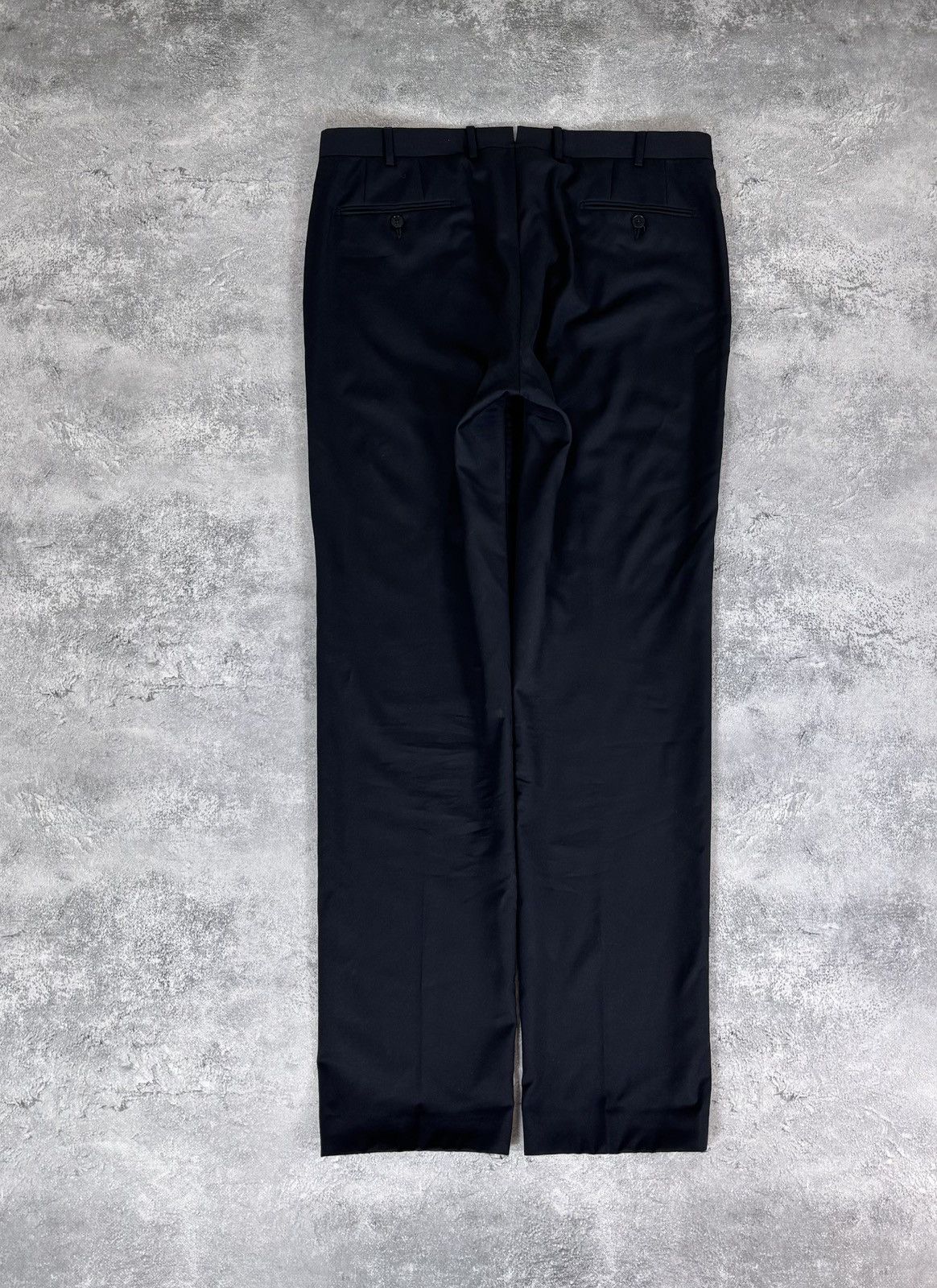 Ermenegildo Zegna Ermenegildo Zegna Men’s Navy Blue Wool Dress Pants Trousers Size US 38 / EU 54 - 2 Thumbnail