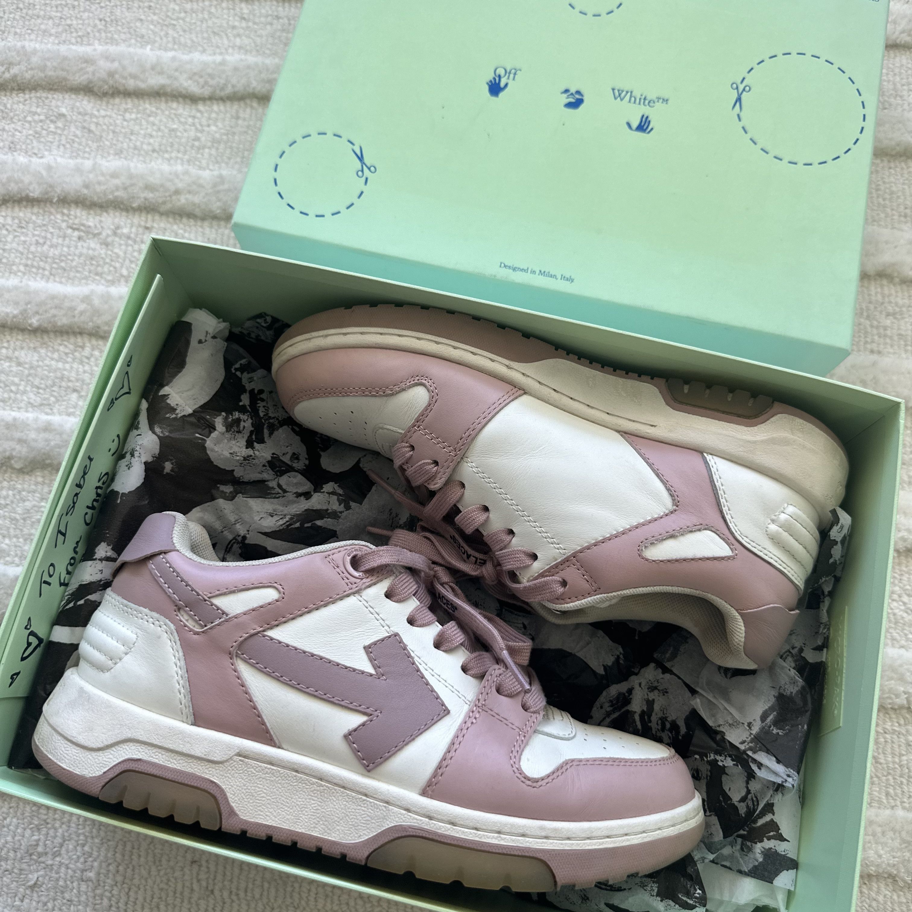 Off-White Out of Office Mid Top Lea Sneakers | Grailed