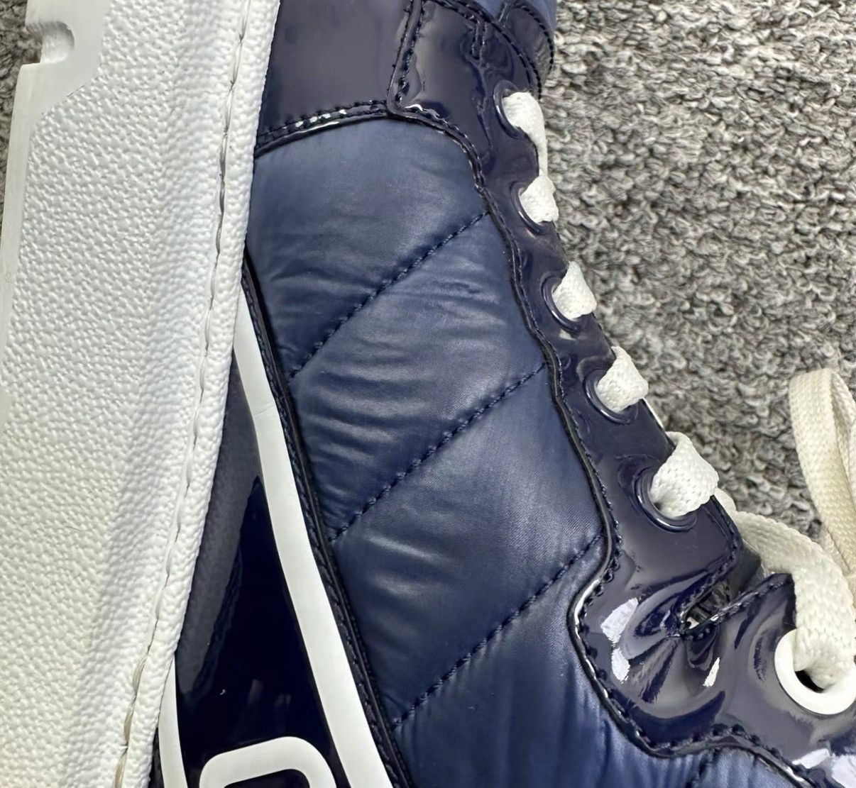 Dior Dior Player Navy Blue High-Top Sneakers K12 Size US 6 / IT 36 - 8 Thumbnail