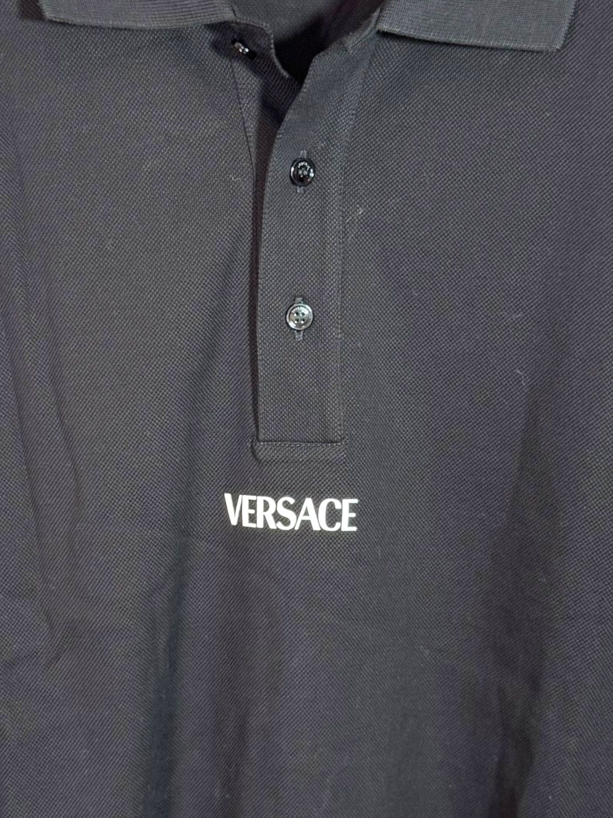 Versace Versace Black Polo Baroque Logo Sleeves Size M Italy Size US M / EU 48-50 / 2 - 4 Thumbnail
