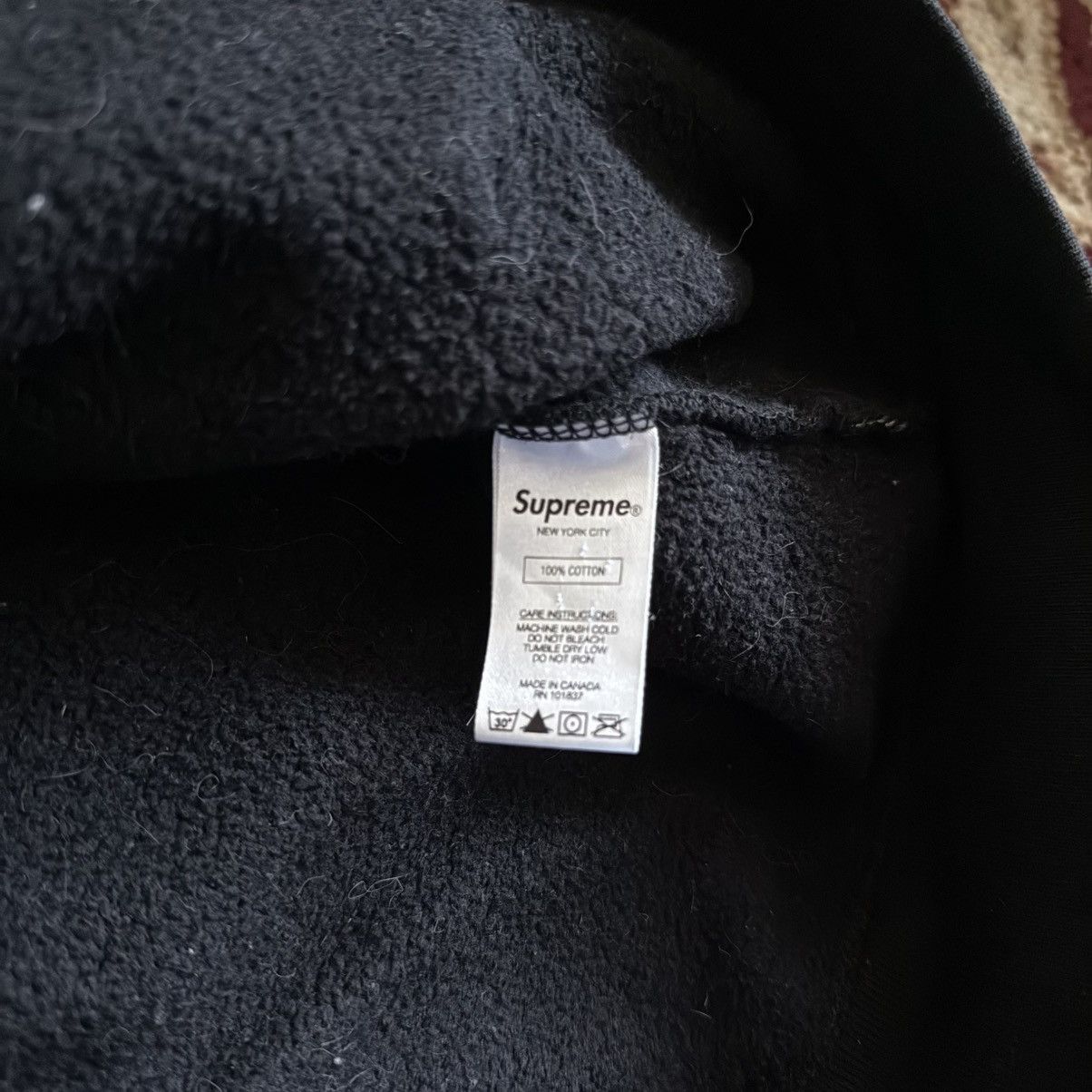Supreme SUPREME TEXT STRIPE ZIP HOODIE BLACK. Size US XL / EU 56 / 4 - 5 Thumbnail