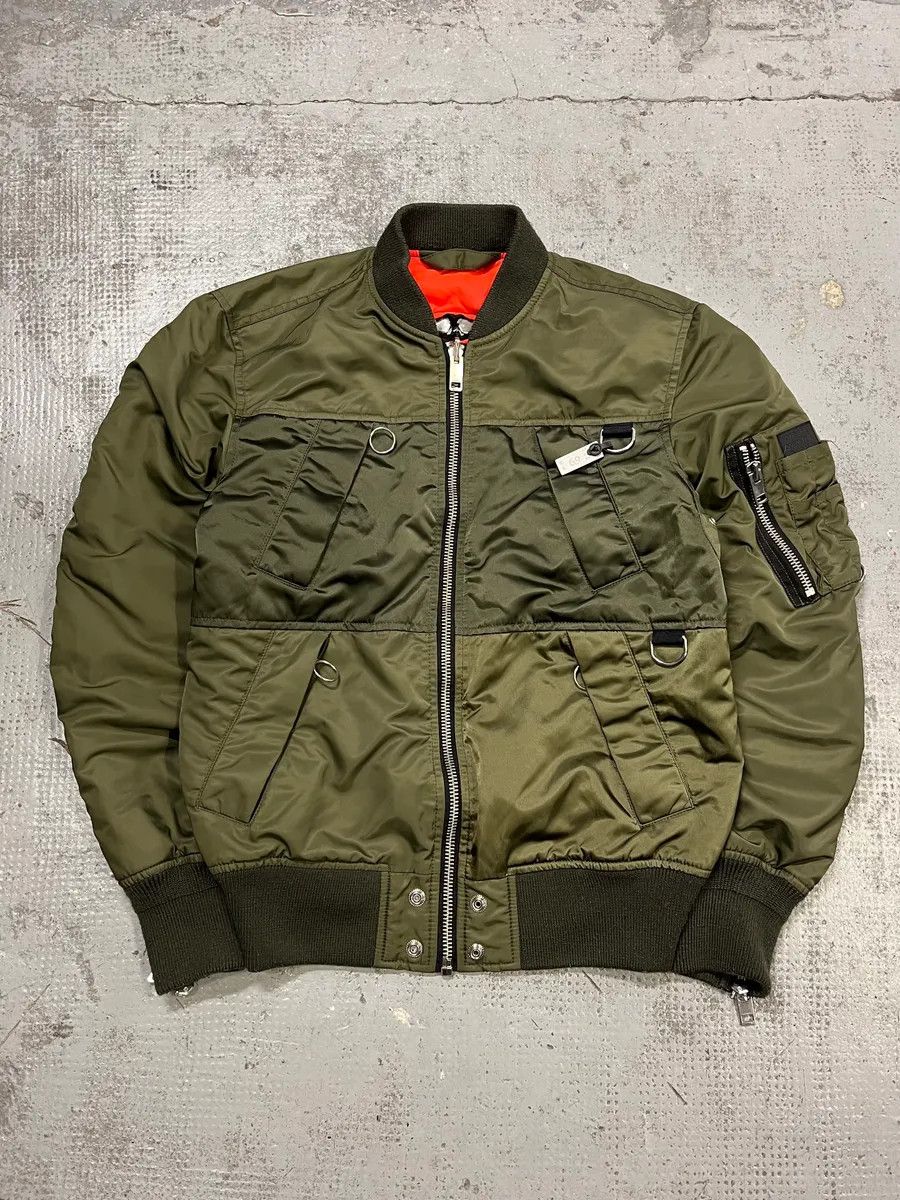 Diesel Diesel Olive Multi-Pocket Back Zip Olive Cargo Bomber Jacket Size US M / EU 48-50 / 2 - 5 Thumbnail