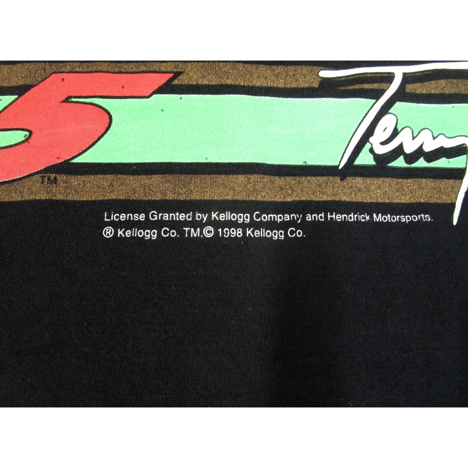 Fruit Of The Loom Vintage Kellogg's Corn Flakes Shirt Mens XL Black Tank Terry Labonte NASCAR 90s Size US XL / EU 56 / 4 - 3 Thumbnail
