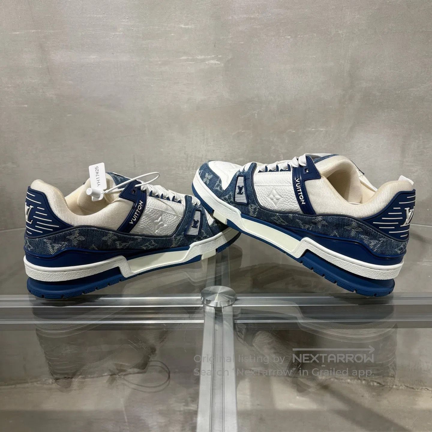 Louis Vuitton Louis Vuitton Rainer White Blue Jeans boardshoes Size US 9 / EU 42 - 5 Thumbnail