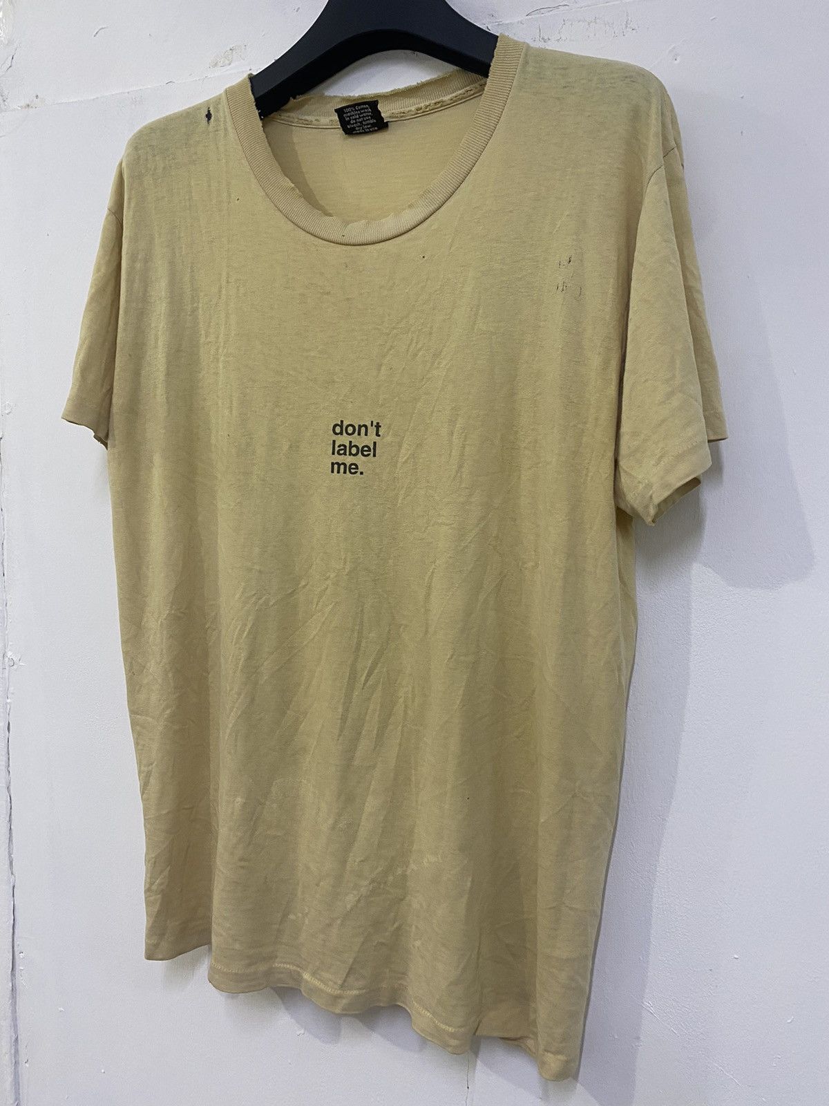 Vintage 💥VINTAGE “SPLIT DONT LABEL ME” DAMAGE SKATE SHIRT Size US L / EU 52-54 / 3 - 9 Thumbnail