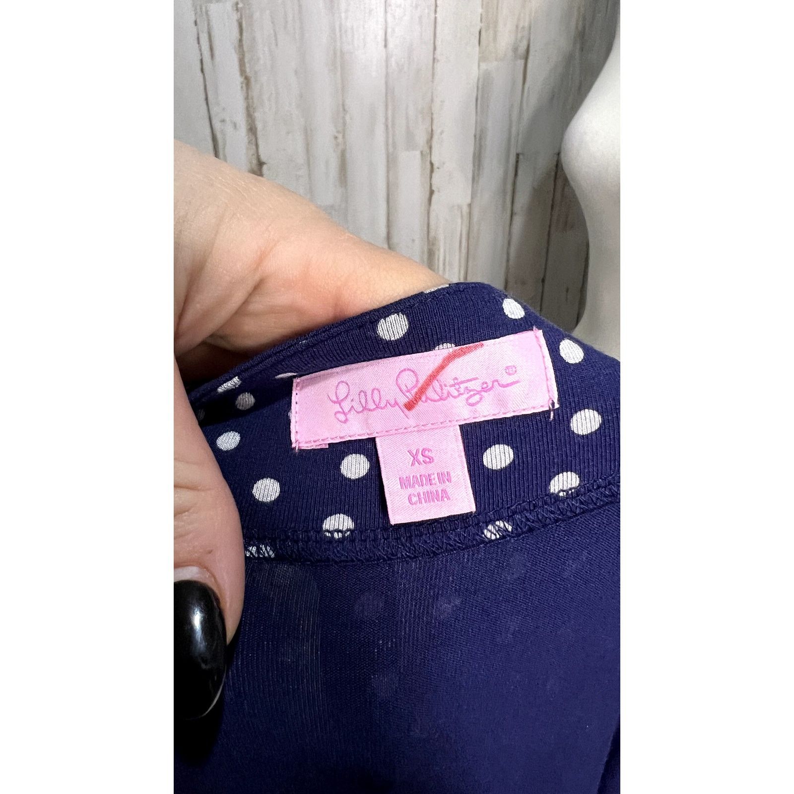Lilly Pulitzer Lilly Pulitzer Adalie Wrap Dress XS Blue Polka Dot Size XS / US 0-2 / IT 36-38 - 6 Thumbnail