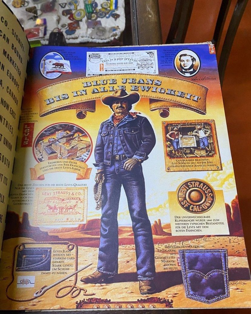 Levi's × Levi's Vintage Clothing × Vintage VINTAGE 1995 LEVIS MAGAZINE STORY ABOUT LEVIS FROM 1800s Size US 26 / EU 42 - 2 Thumbnail