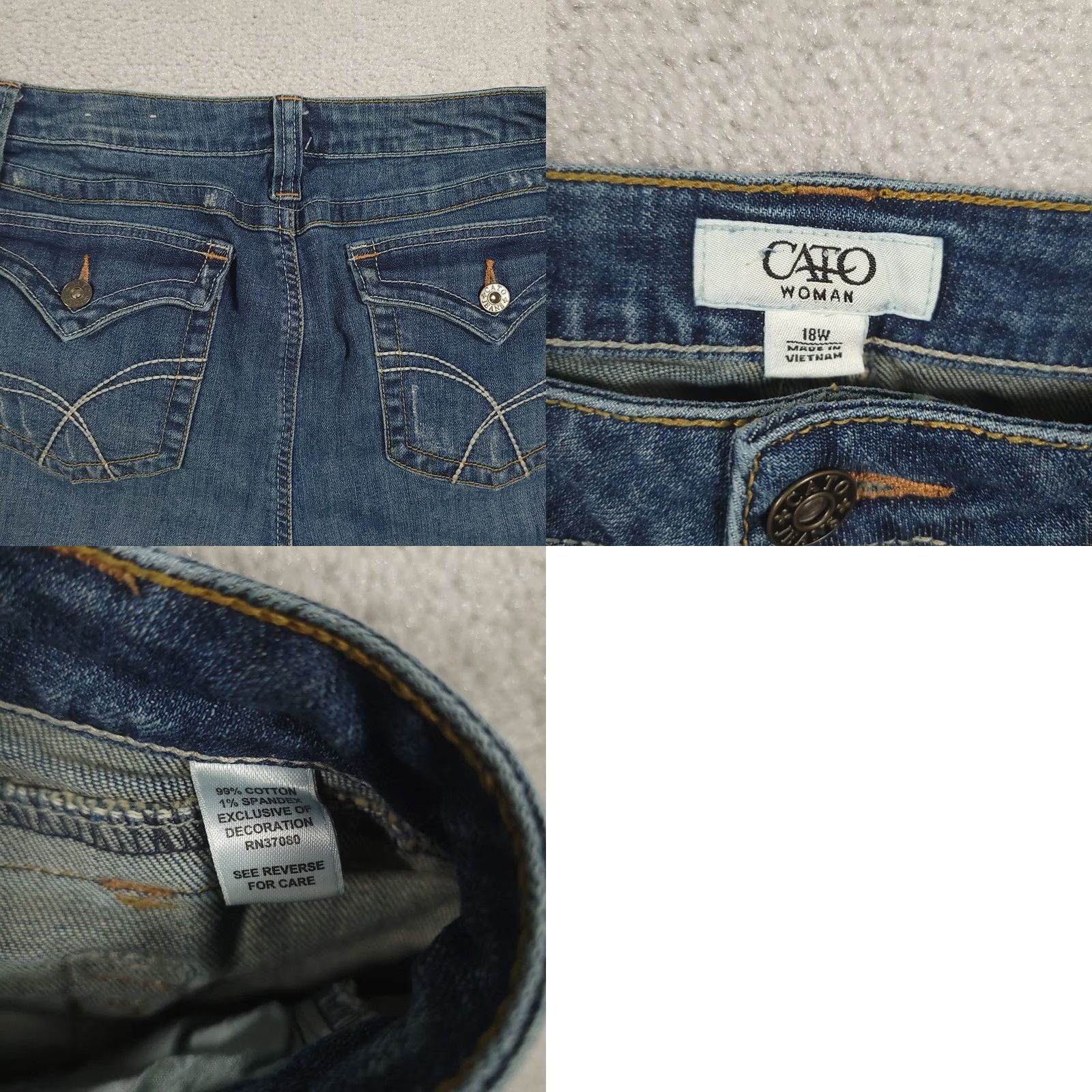 Vintage VINTAGE? No. Title: Cato Shorts Womens Plus Size 18W Blue Jean Denim Stretch Pockets Size 40" / US 18 - 8 Thumbnail