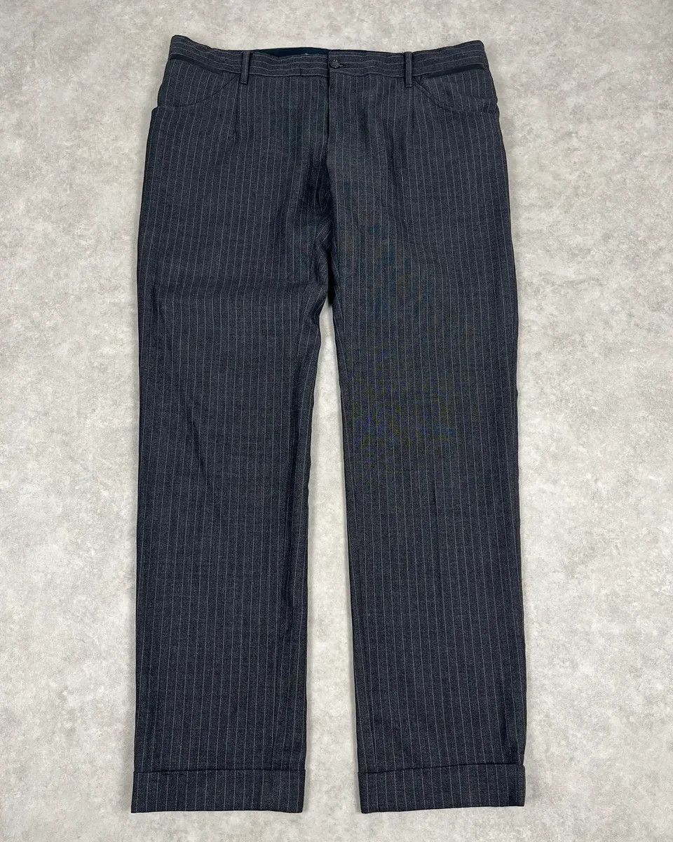 Dolce & Gabbana 2000s Dolce & Gabbana Grey Wool Stripped Pants Size US 34 / EU 50 - 4 Thumbnail