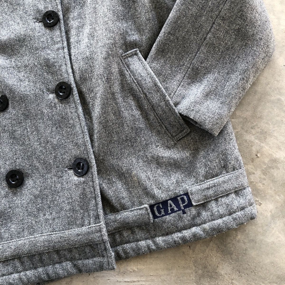 Gap × Vintage GAP New York Double Breasted Wool Pea Coat Size US M / EU 48-50 / 2 - 5 Thumbnail