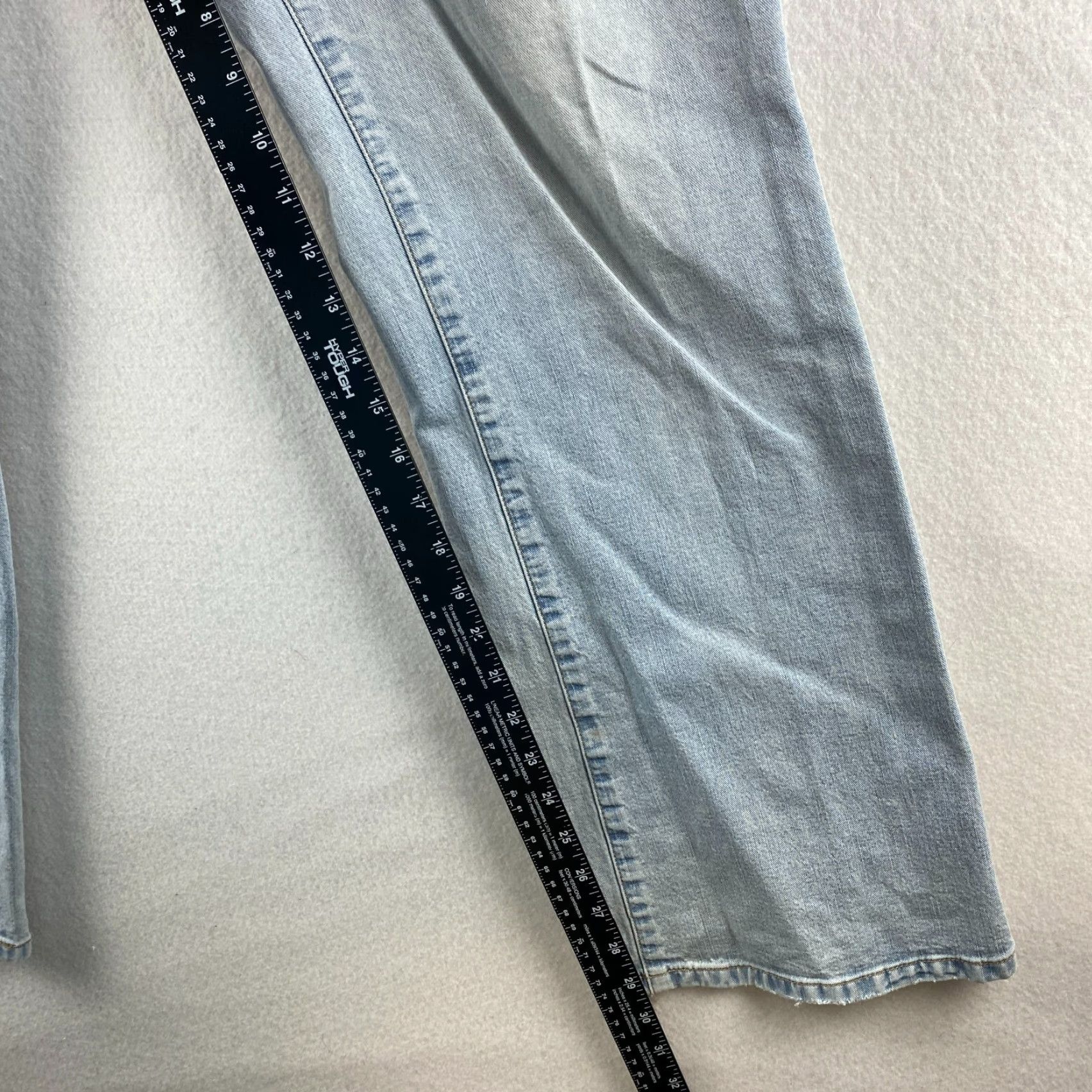 Lands' End Lands' End Jeans Womens 10 Bootcut Stretch Relaxed Distressed Light Wash Blue Jeans Size 32" / US 10 / IT 46 - 5 Thumbnail