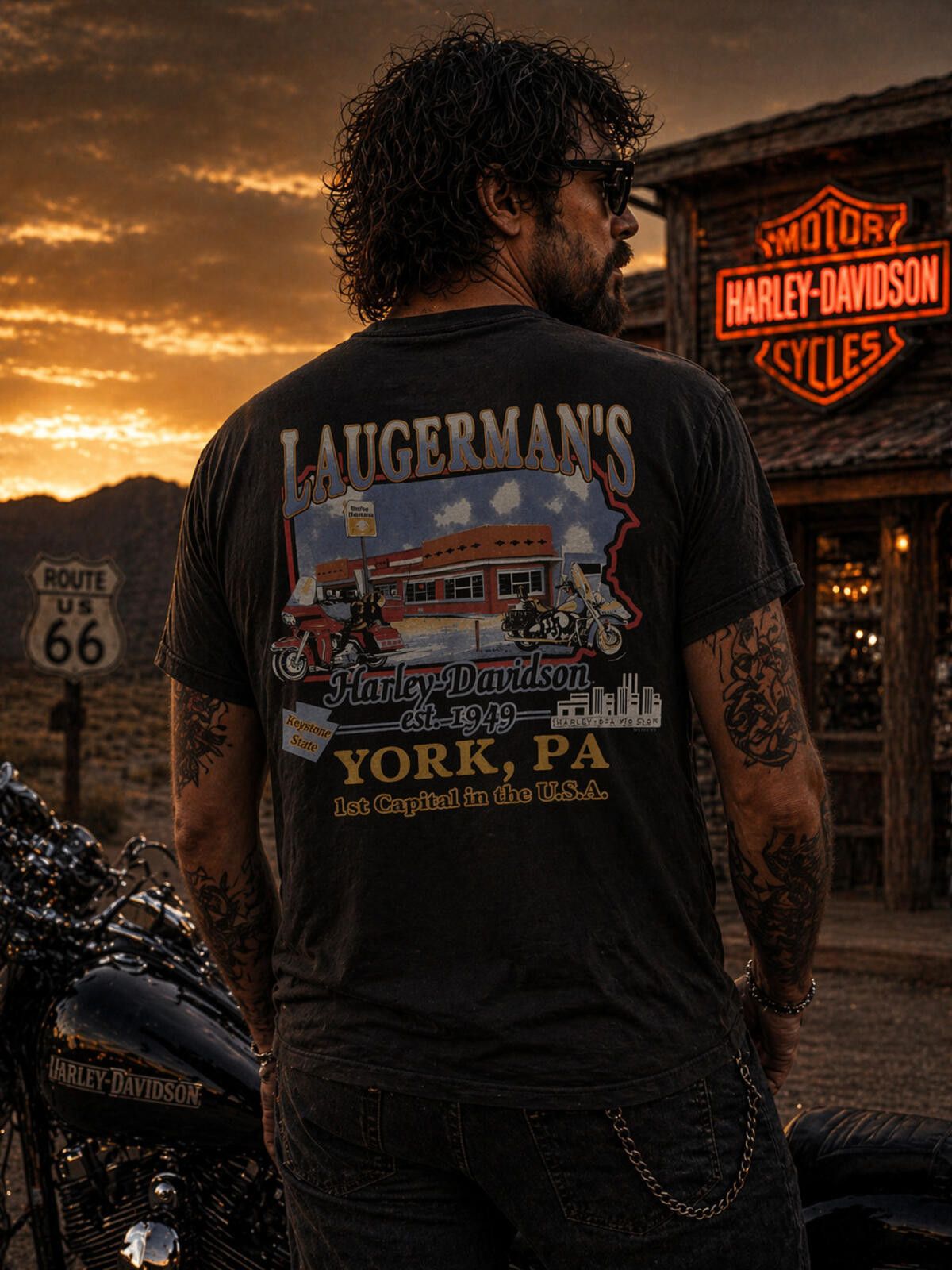 Harley Davidson Vintage 1995 Harley Davidson Holoubek Eagle Soars T-Shirt L Size US L / EU 52-54 / 3 - 2 Thumbnail