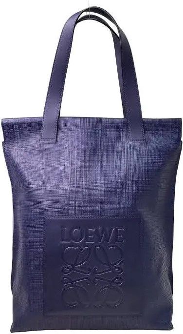 Loewe Shopper Tote Bag Leather Purple
