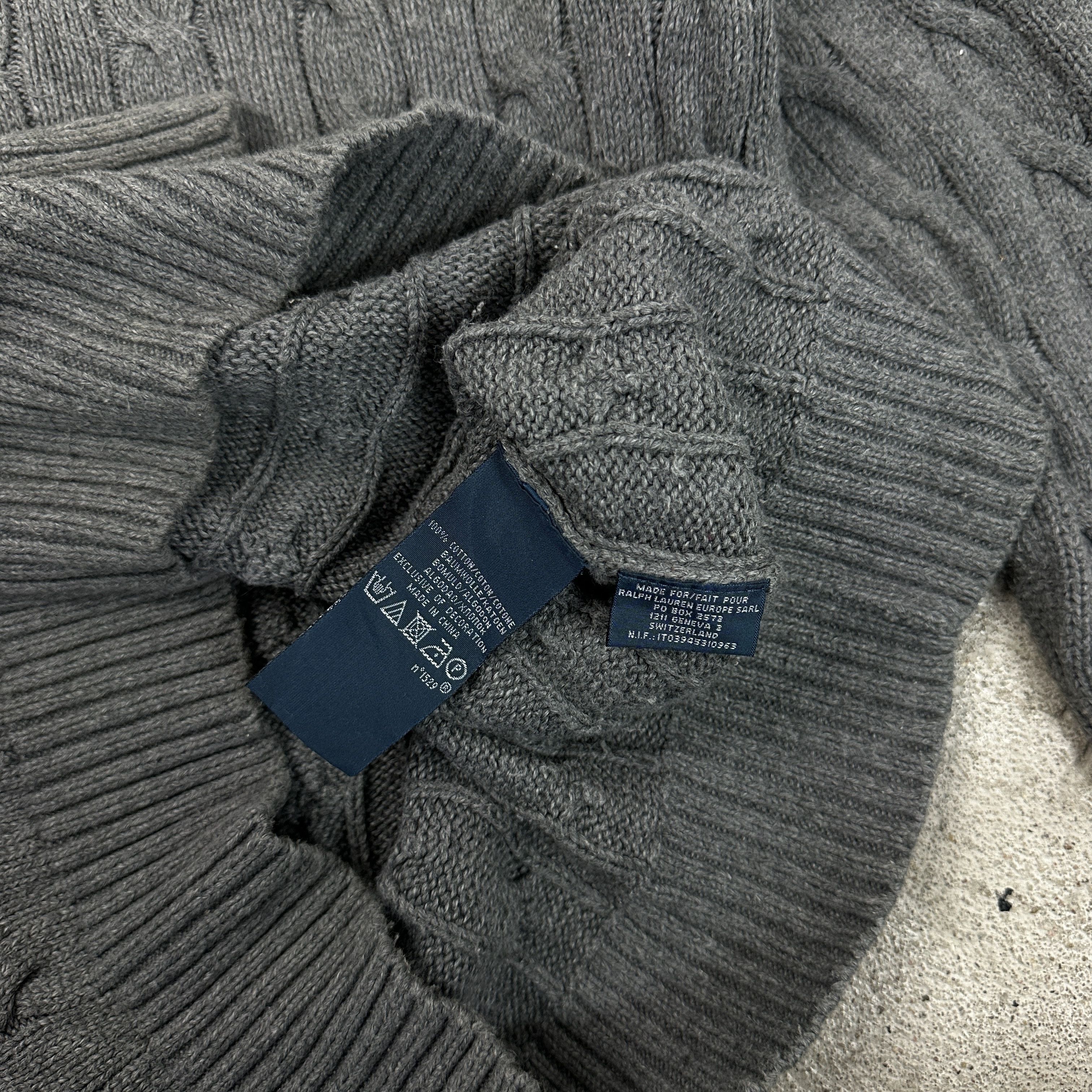 Polo Ralph Lauren × Vintage Vintage Preppy Old Money Polo Ralph Lauren Cable Sweater 00s Size US M / EU 48-50 / 2 - 5 Thumbnail