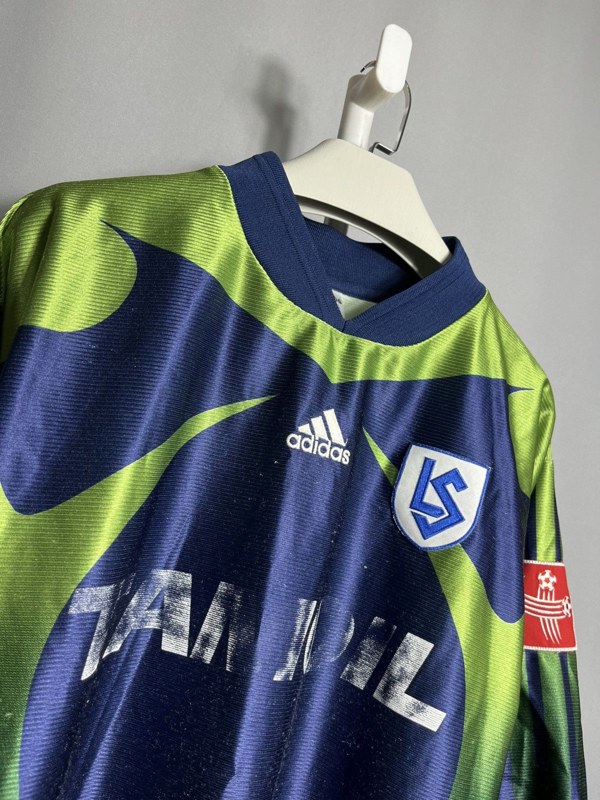 Adidas × Vintage lausanne 1999 2000 AWAY Matchworn SHIRT Goalkeeper Eric Rapo Size US XL / EU 56 / 4 - 2 Thumbnail