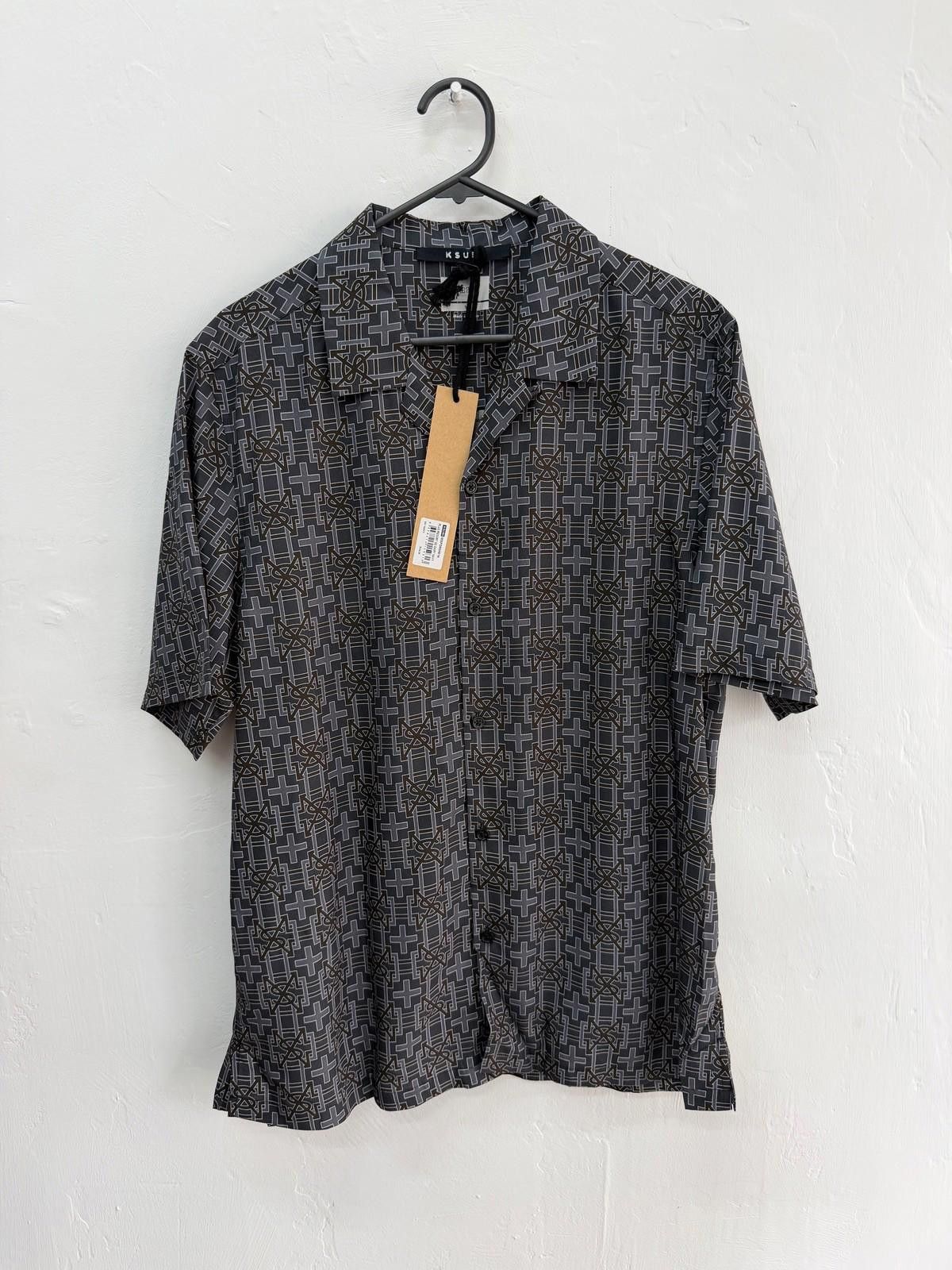 Ksubi new ksubi medium m short sleeve resort shirt plus grey Size US M / EU 48-50 / 2 - 1 Thumbnail