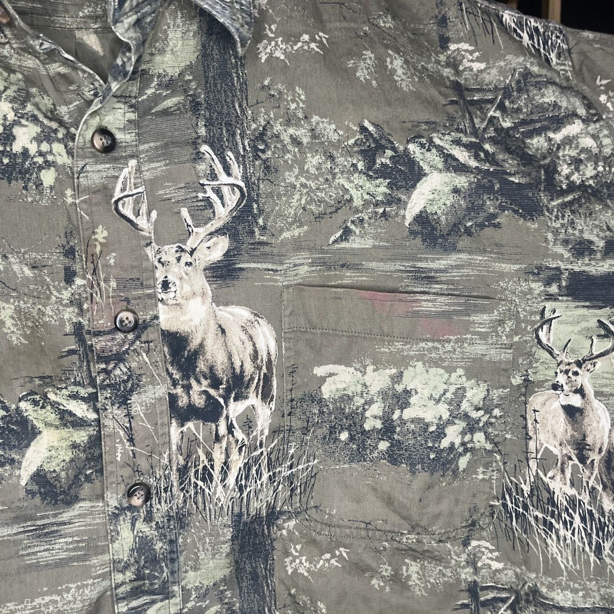Redhead RedHead Deer Camo Woods Outdoors Button Up Shirt Size US XL / EU 56 / 4 - 2 Thumbnail