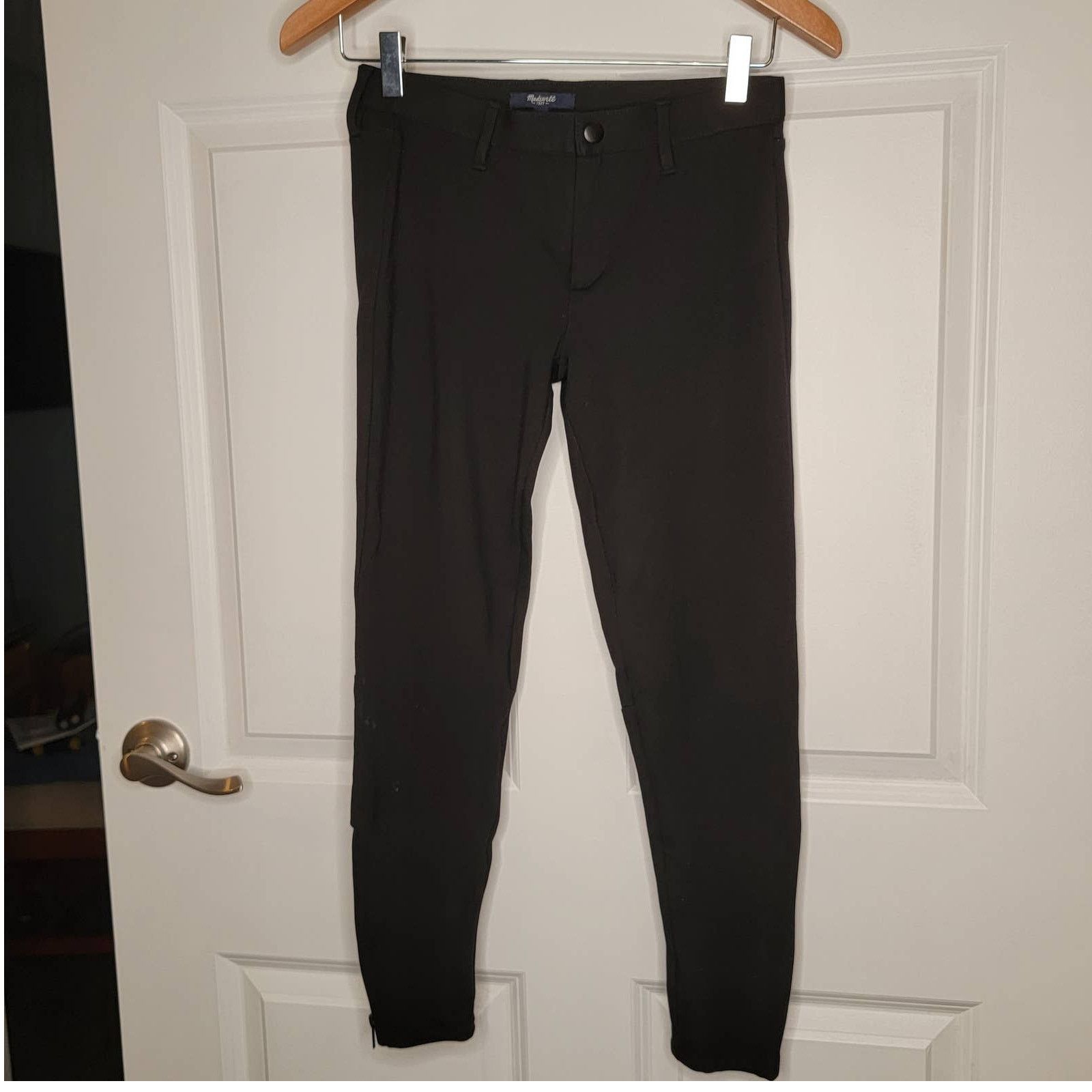 Madewell Madewell Black Knit Ponte pants zip ankle size 2 Size 26" / US 2 / IT 38 - 1 Thumbnail