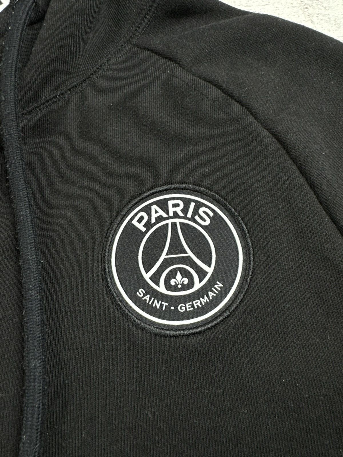 Jordan Brand Nike Jordan PSG Paris Saint Germain Soccer Black Full Zip S Hoodie Pullovover Size US S / EU 44-46 / 1 - 8 Thumbnail