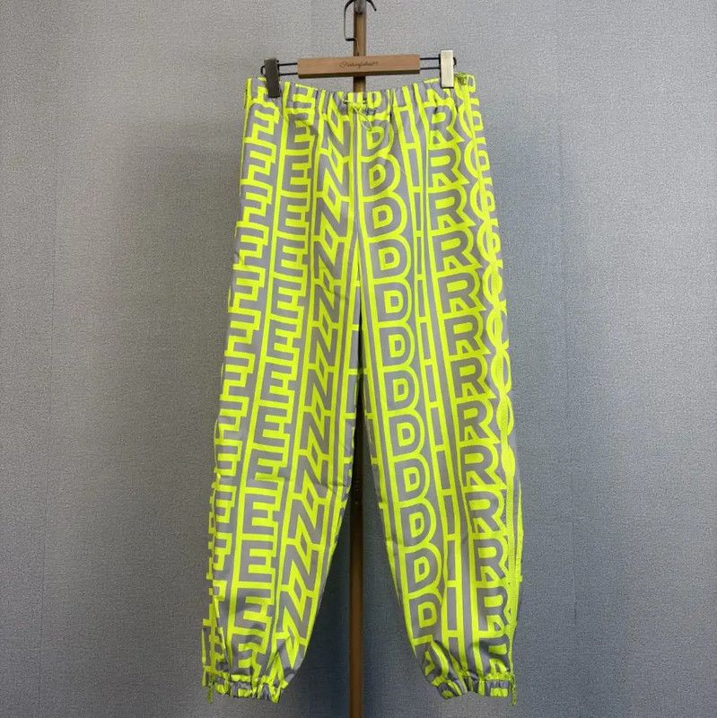 Fendi Fendi Neon Green Print Women's Casual Pants 0089 Size 23" - 1 Thumbnail