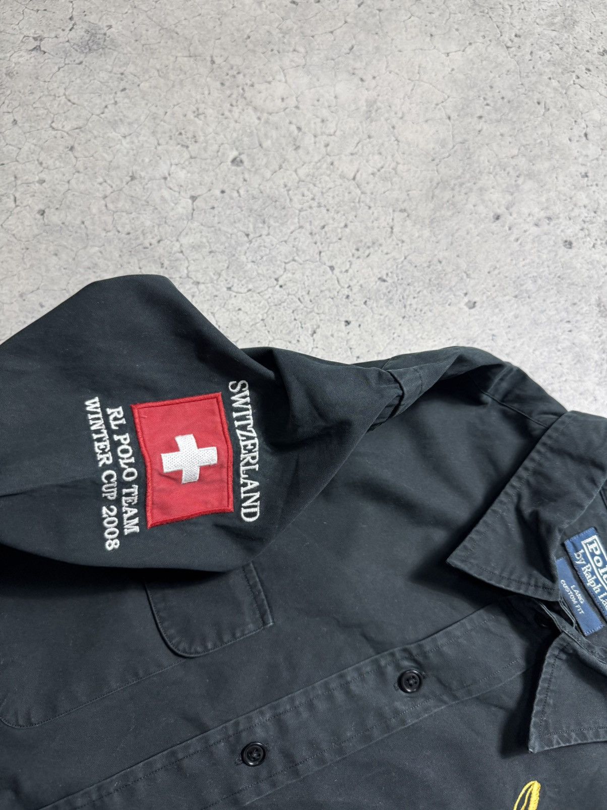 Polo Ralph Lauren Polo Ralph Lauren Switzerland #3 PRL Button Black Shirt Size US XL / EU 56 / 4 - 7 Thumbnail