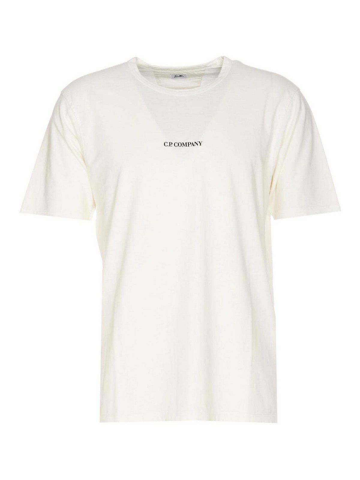 C.P. Company o1y1224 Crewneck T-Shirt in White Size US XL / EU 56 / 4 - 1 Thumbnail